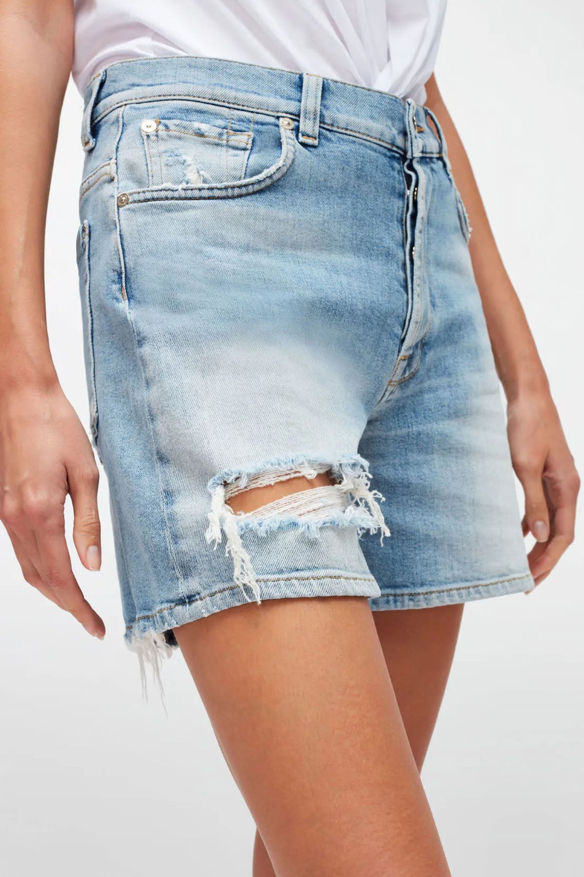 7 For All Mankind Billie Yüksek Bel Jean Streç Şort-Libas Trendy Fashion Store