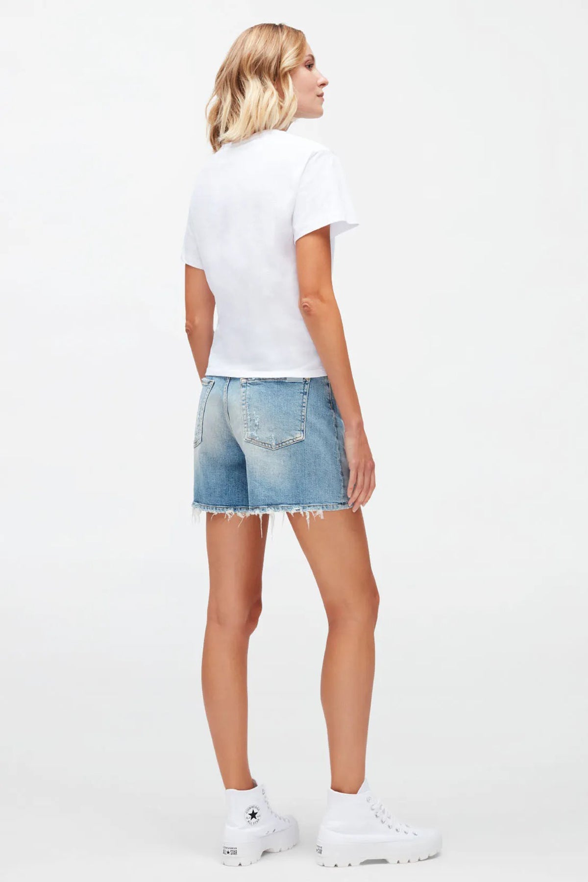 7 For All Mankind Billie Yüksek Bel Jean Streç Şort-Libas Trendy Fashion Store