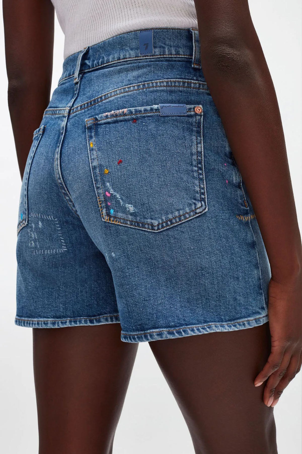 7 For All Mankind Billie Yüksek Bel Jean Streç Şort-Libas Trendy Fashion Store