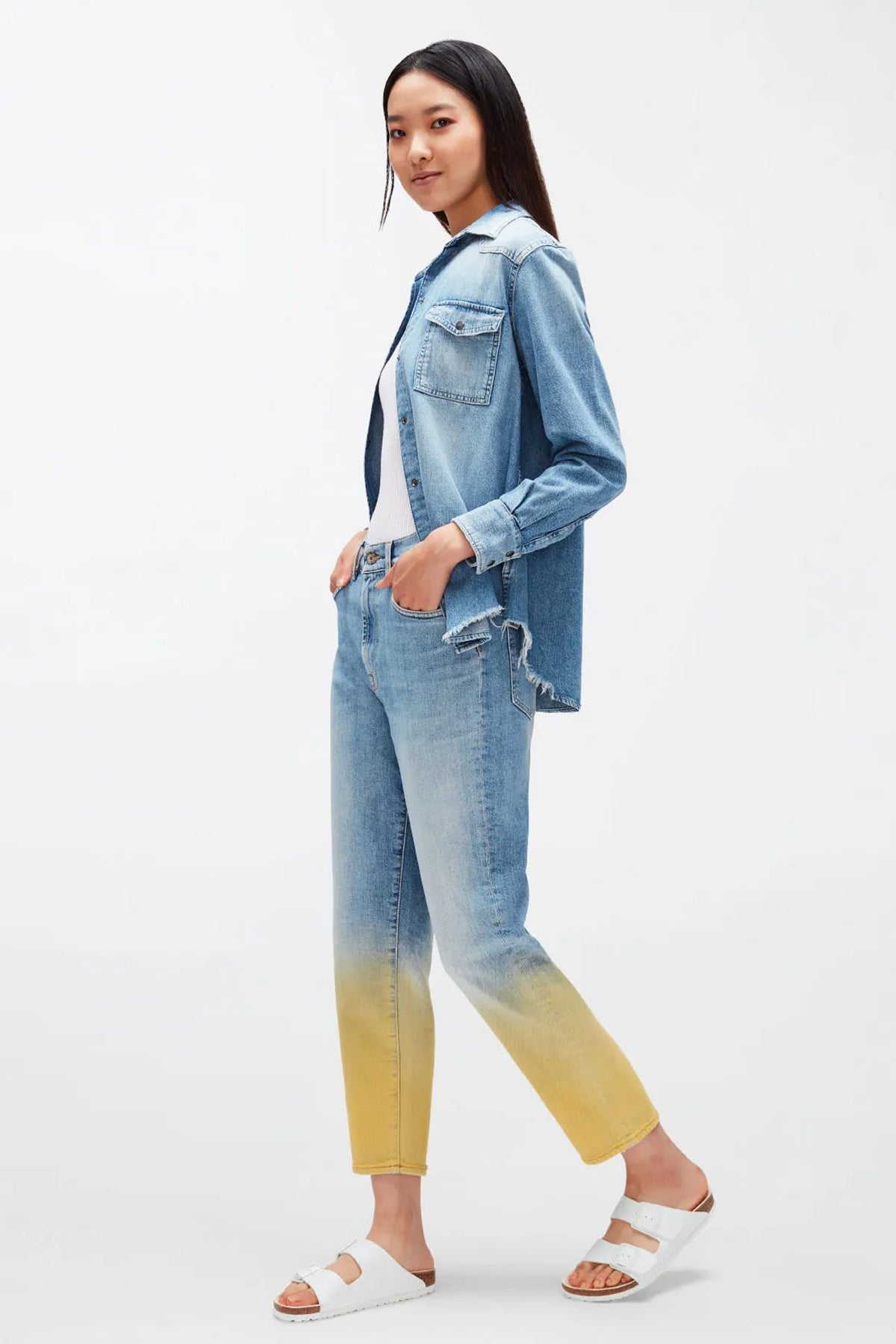 7 For All Mankind Malia Straight Fit Renk Kombinasyonlu Jeans-Libas Trendy Fashion Store