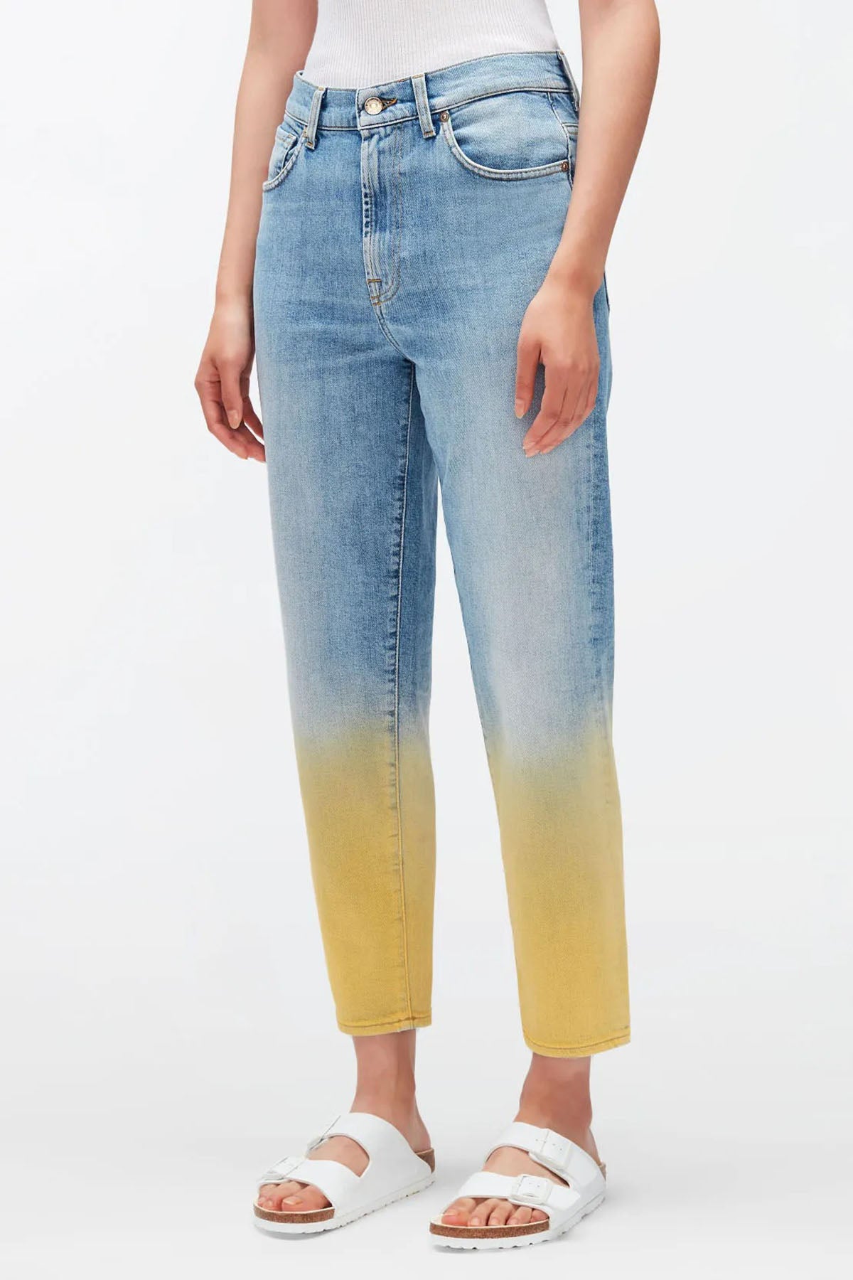 7 For All Mankind Malia Straight Fit Renk Kombinasyonlu Jeans-Libas Trendy Fashion Store