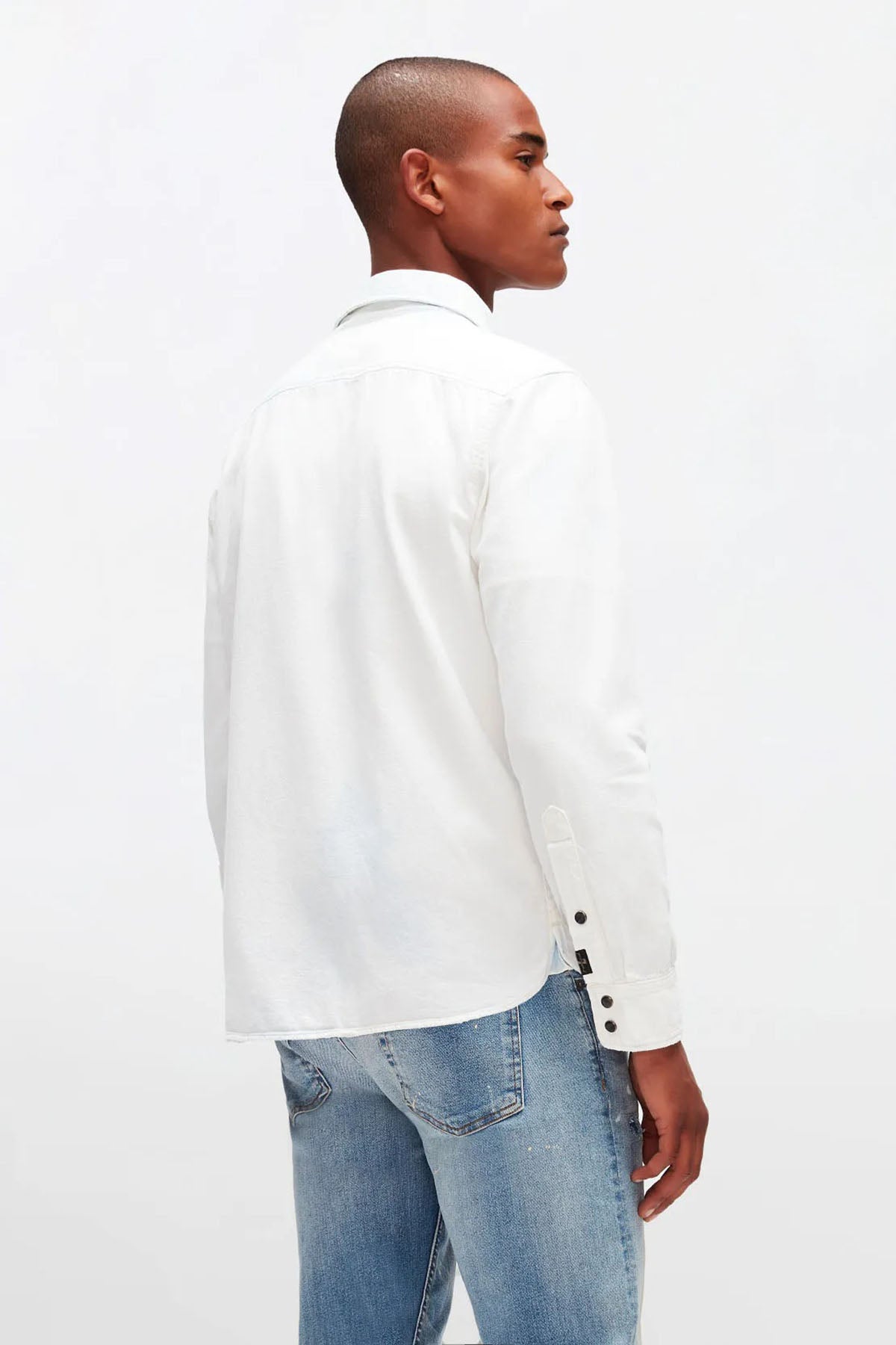 7 For All Mankind Yıkamalı Denim Gömlek-Libas Trendy Fashion Store
