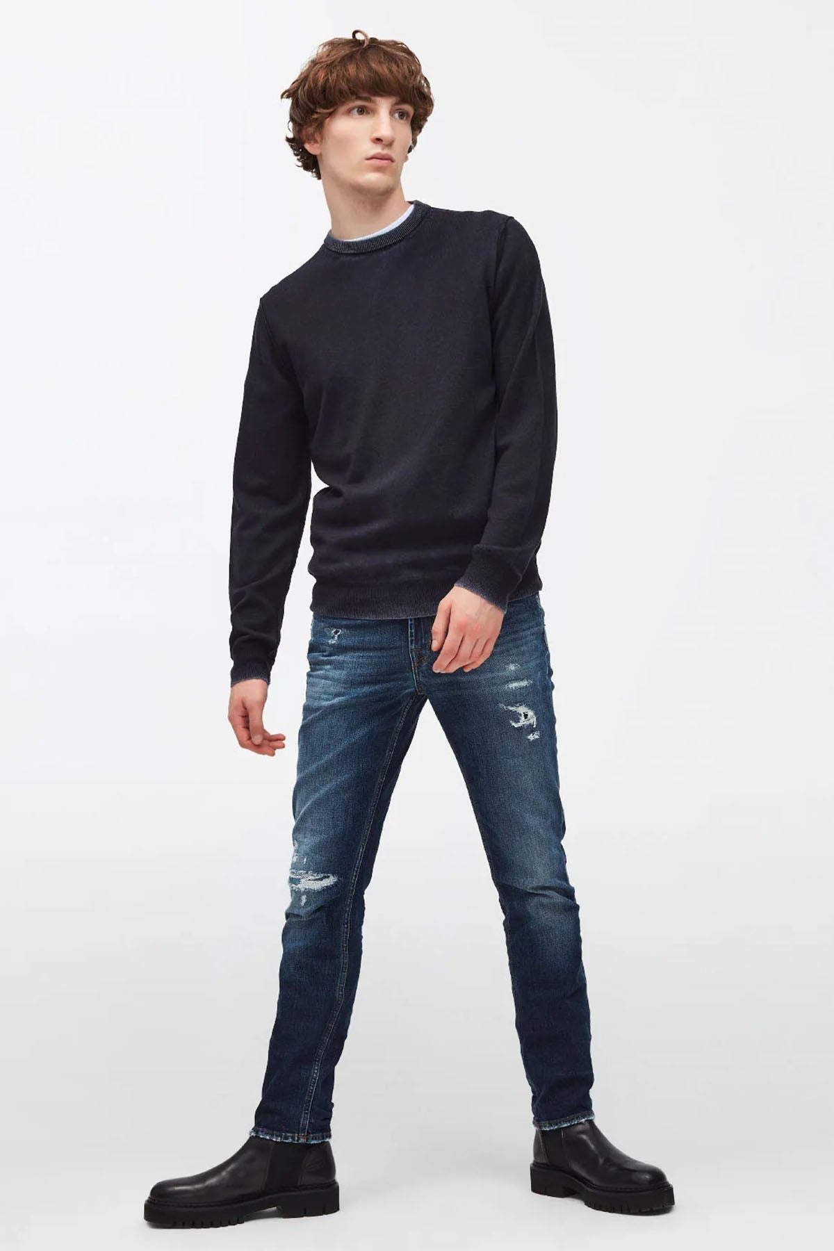 7 For All Mankind Ronnie Skinny Fit Streç Jeans-Libas Trendy Fashion Store