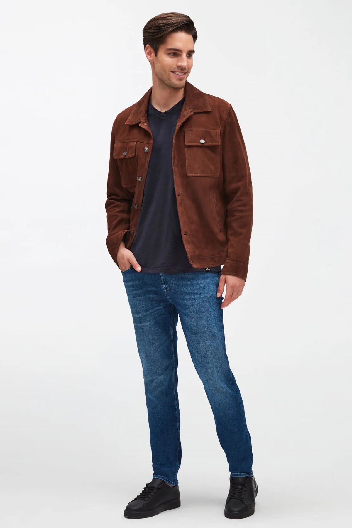 7 For All Mankind Slimmy Tapered Slim Fit Streç Jeans-Libas Trendy Fashion Store