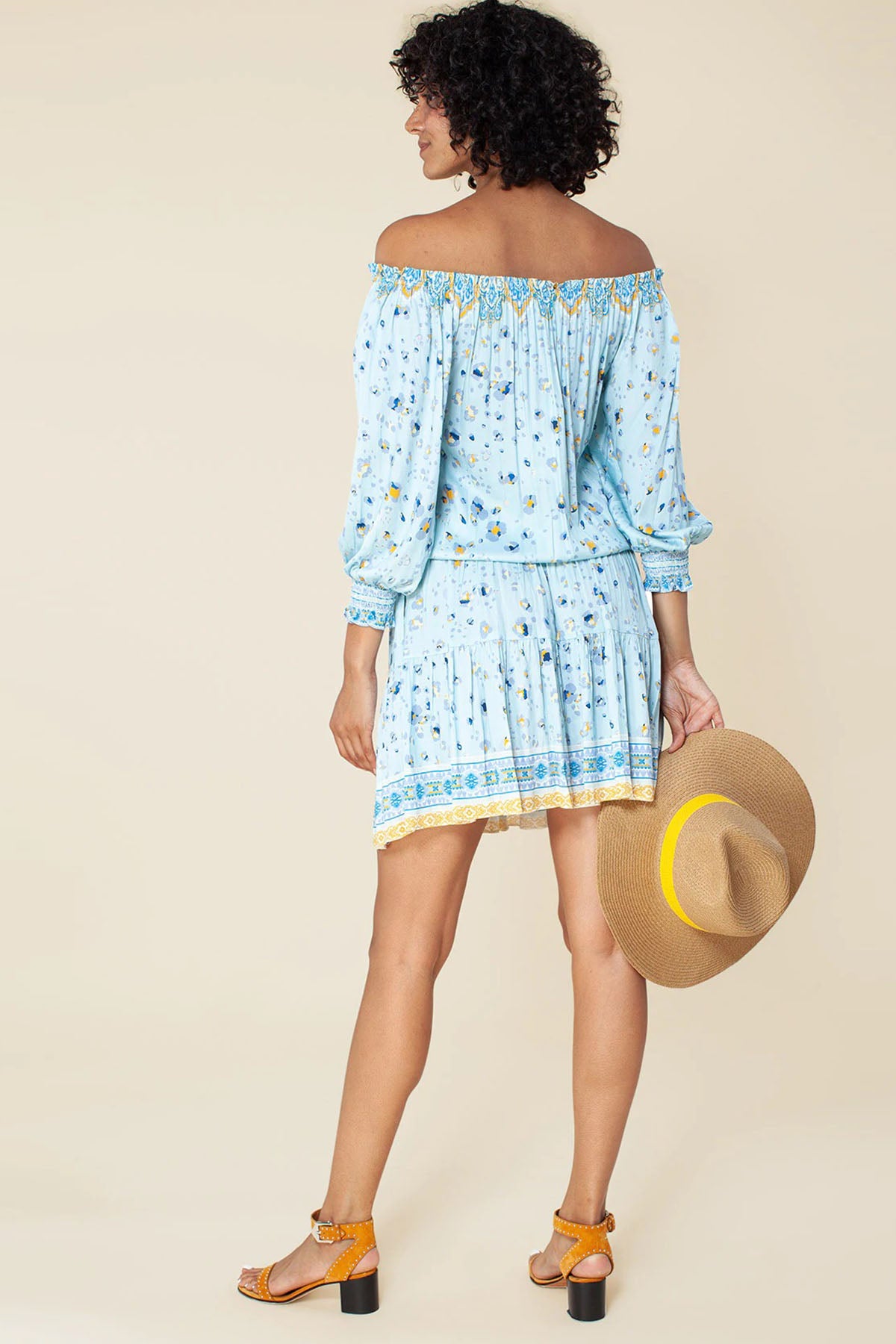 Hale Bob Desenli Straplez Mini Elbise-Libas Trendy Fashion Store