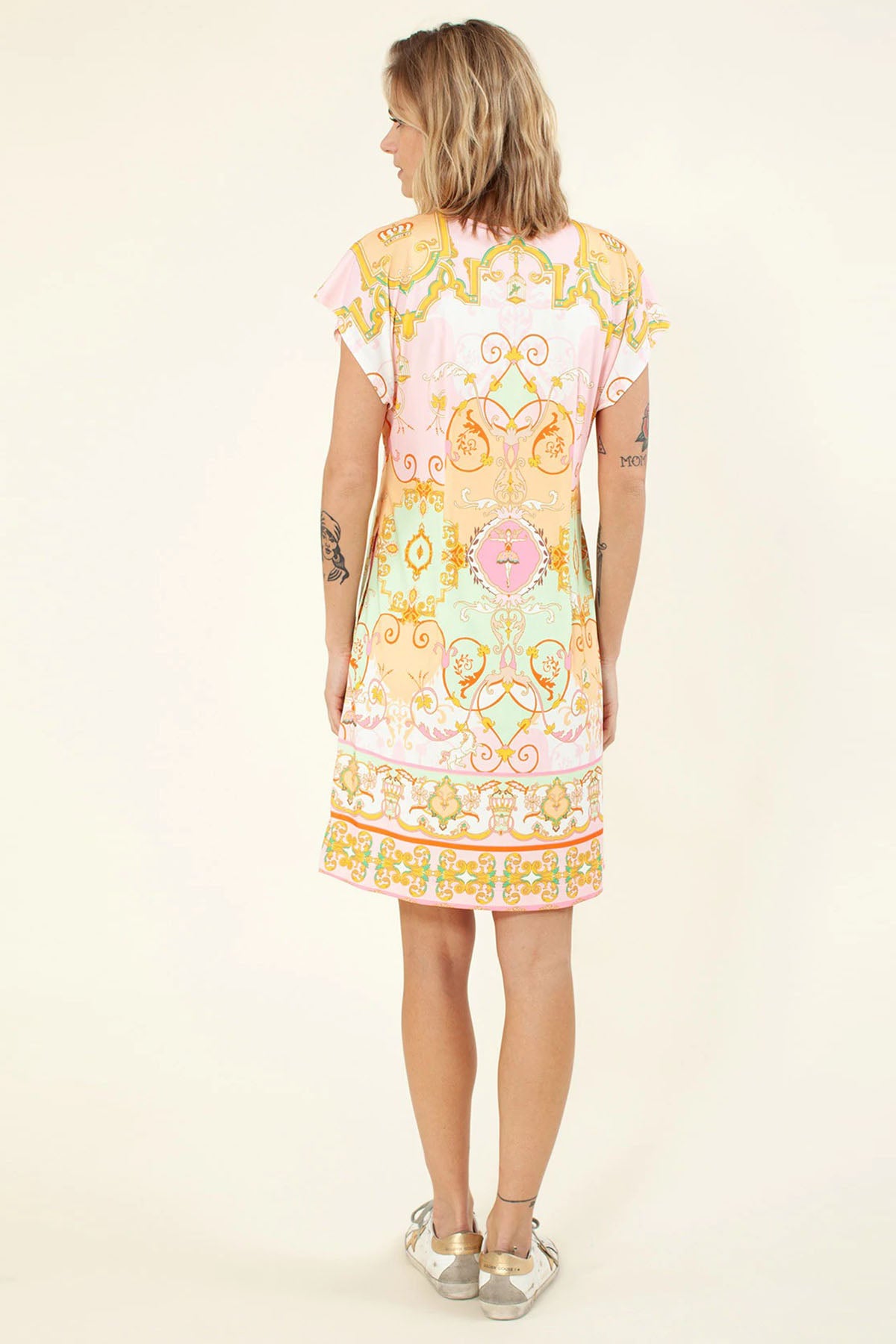 Hale Bob Dizüstü Desenli Elbise-Libas Trendy Fashion Store