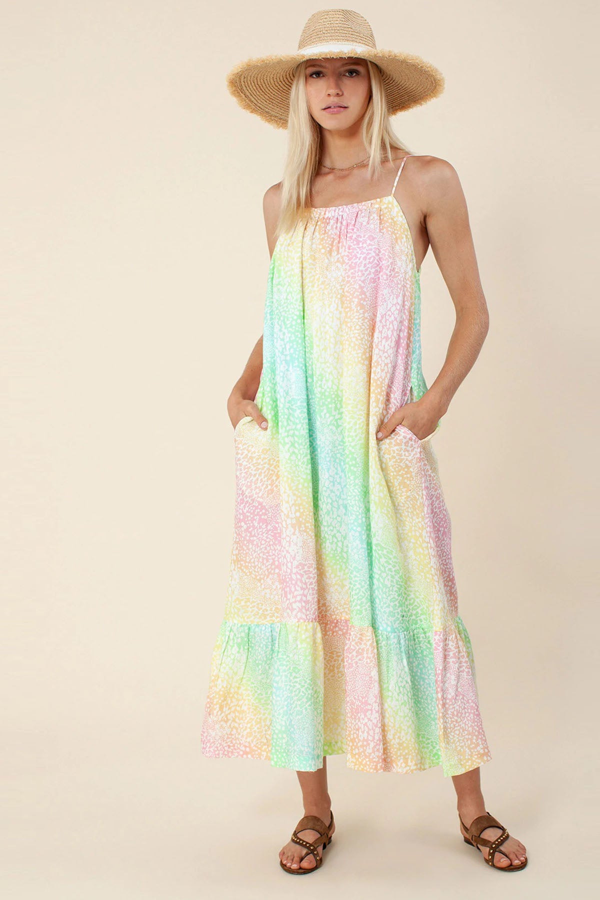 Hale Bob İp Askılı Maxi Keten Elbise-Libas Trendy Fashion Store