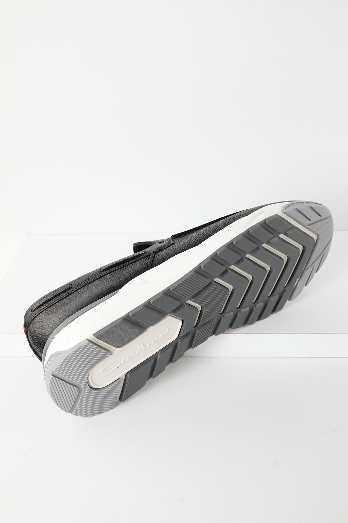 Santoni Spor Tabanlı Deri Loafer Ayakkabı