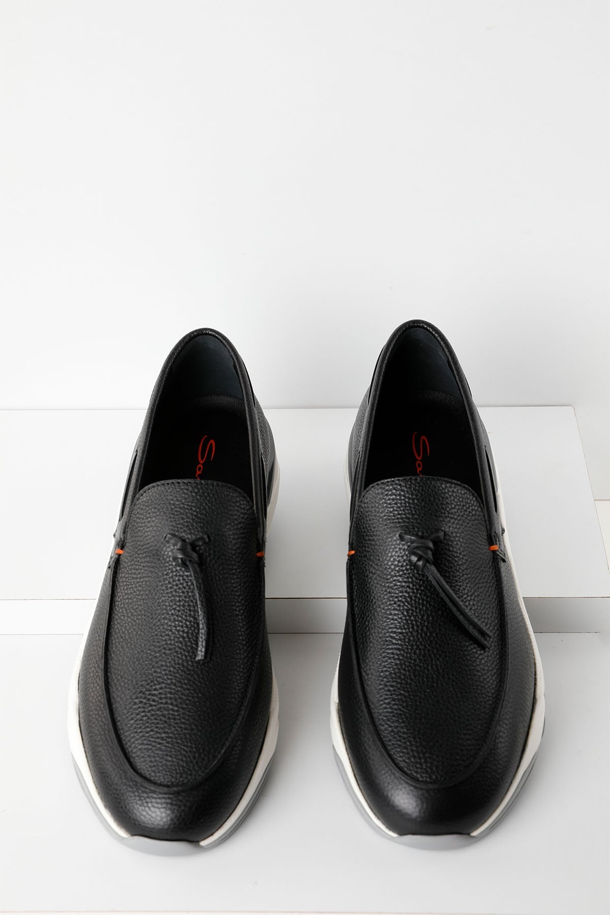Santoni Spor Tabanlı Deri Loafer Ayakkabı