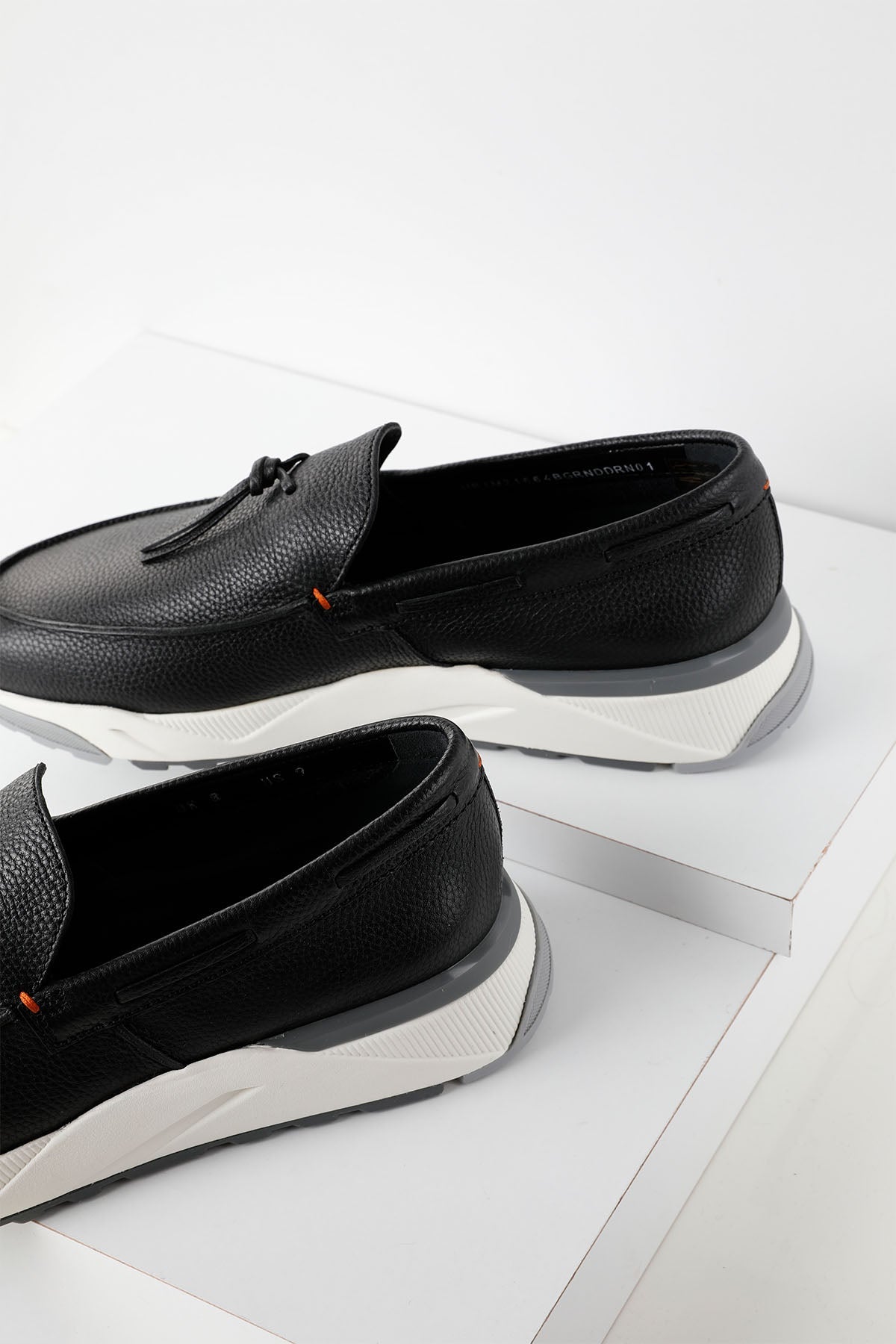 Santoni Spor Tabanlı Deri Loafer Ayakkabı