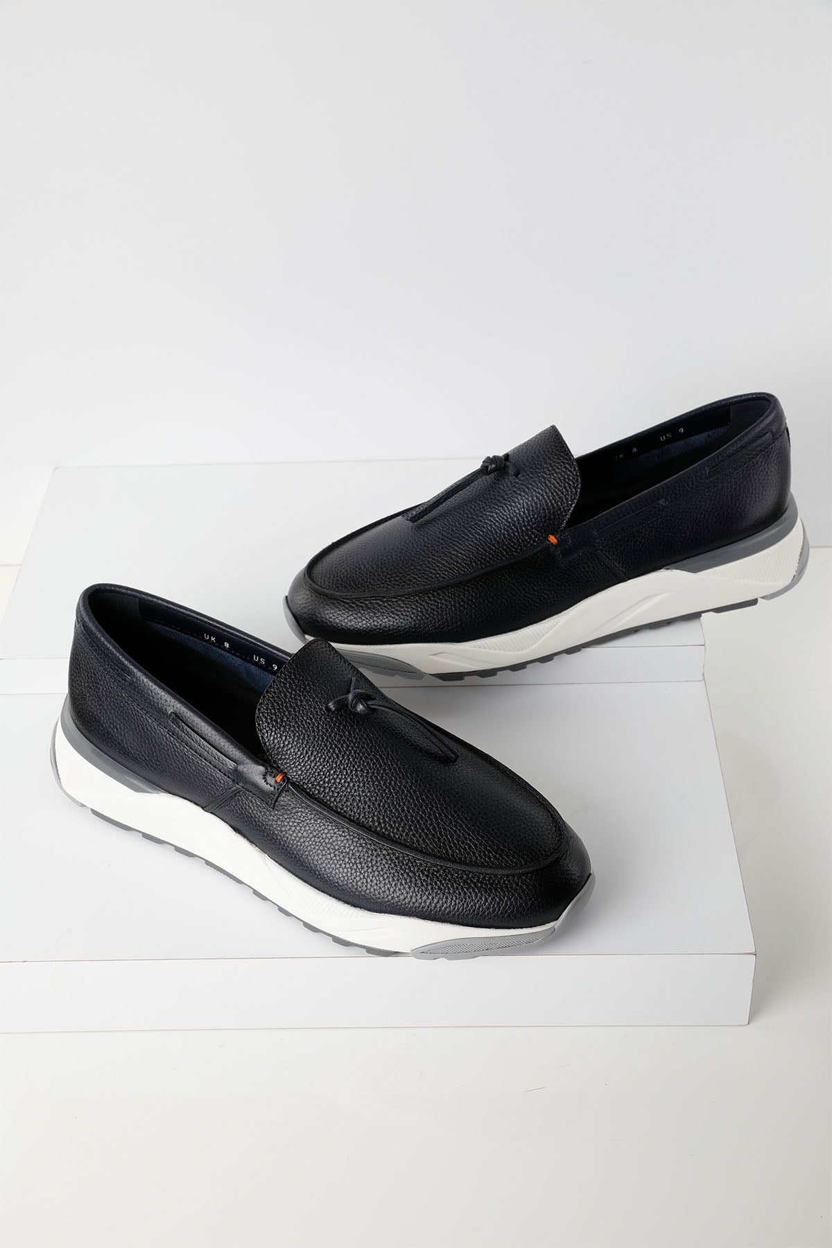 Santoni Spor Tabanlı Deri Loafer Ayakkabı