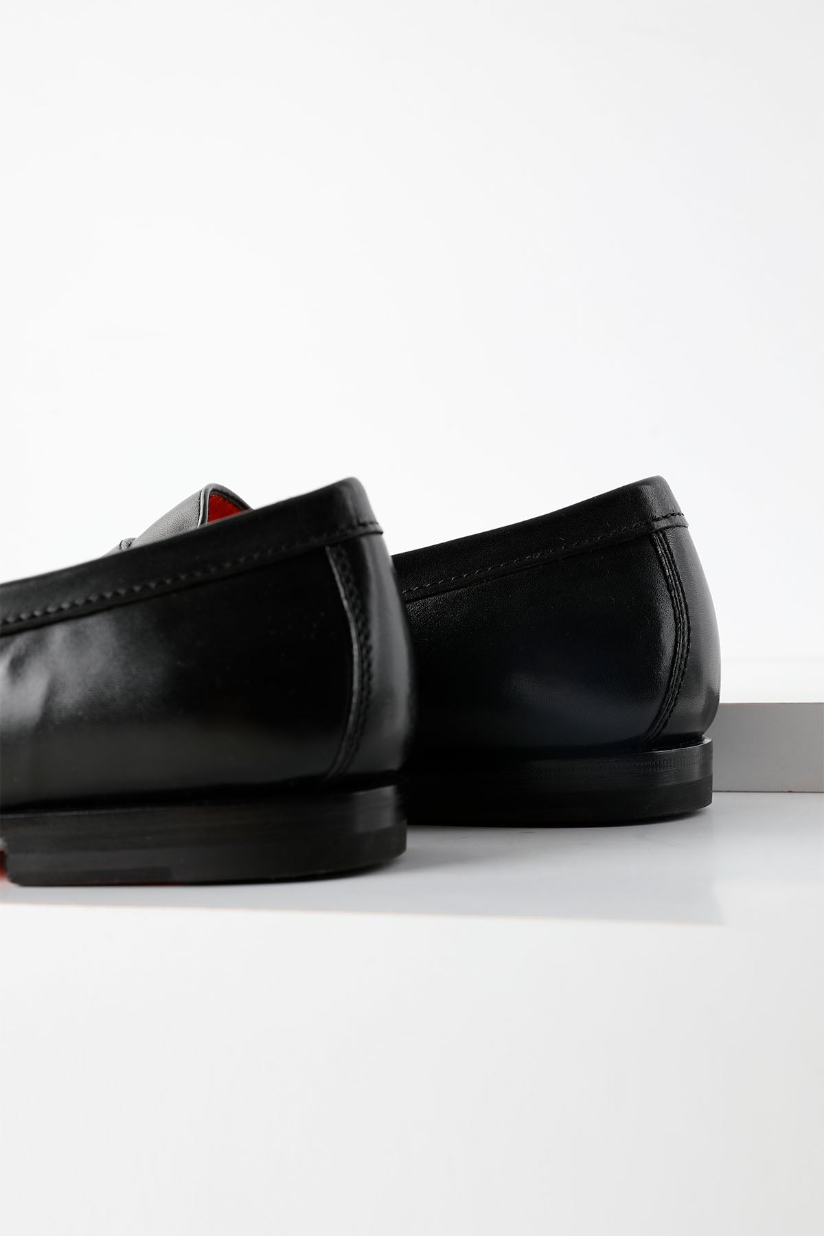 Santoni Goodyear Taban Çift Tokalı Deri Loafer Ayakkabı