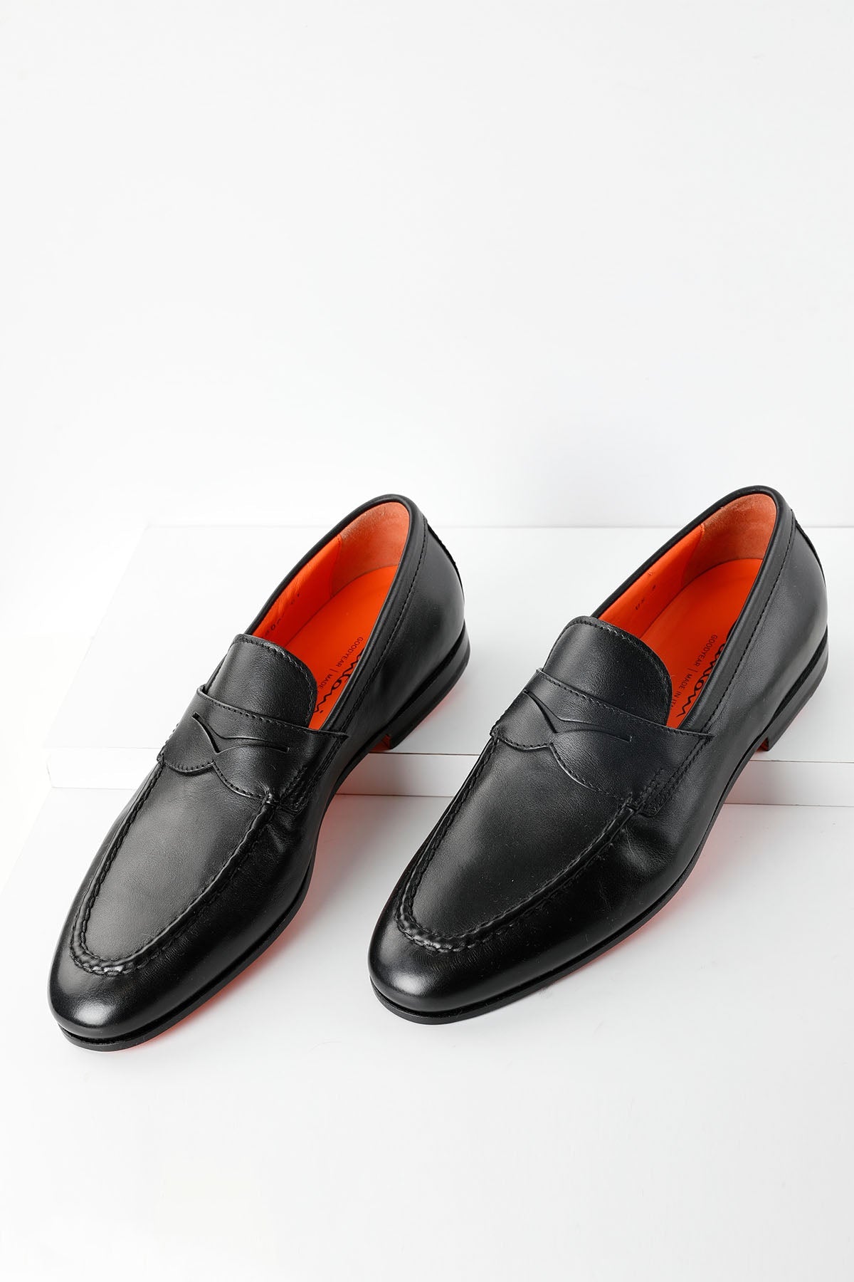 Santoni Goodyear Taban Deri Loafer Ayakkabı