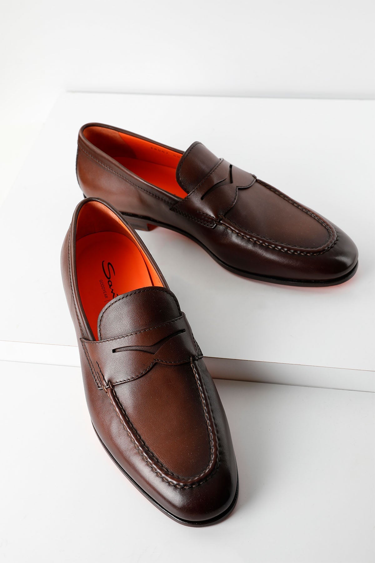 Santoni Goodyear Taban Deri Loafer Ayakkabı