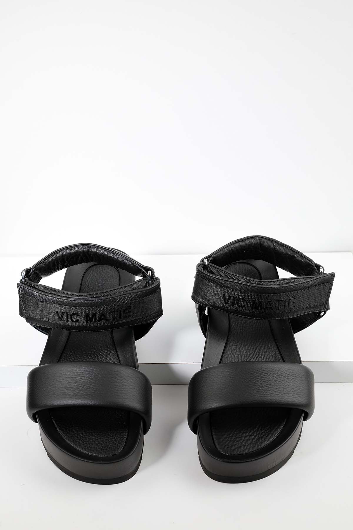 Vic Matie Cırt Cırt Bantlı Deri Sandalet-Libas Trendy Fashion Store