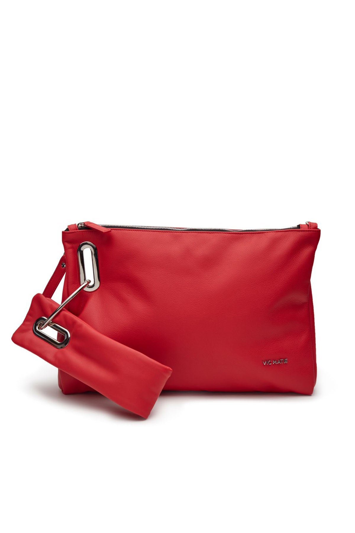 Vic Matie Katrin Deri Clutch Çanta-Libas Trendy Fashion Store