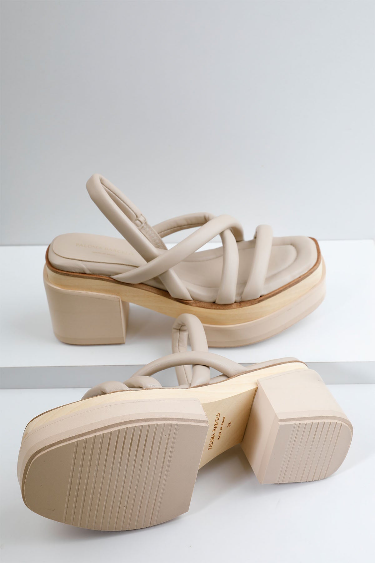 Paloma Barcelo Marine Ayrık Platform Tabanlı Küt Burun Sandalet-Libas Trendy Fashion Store