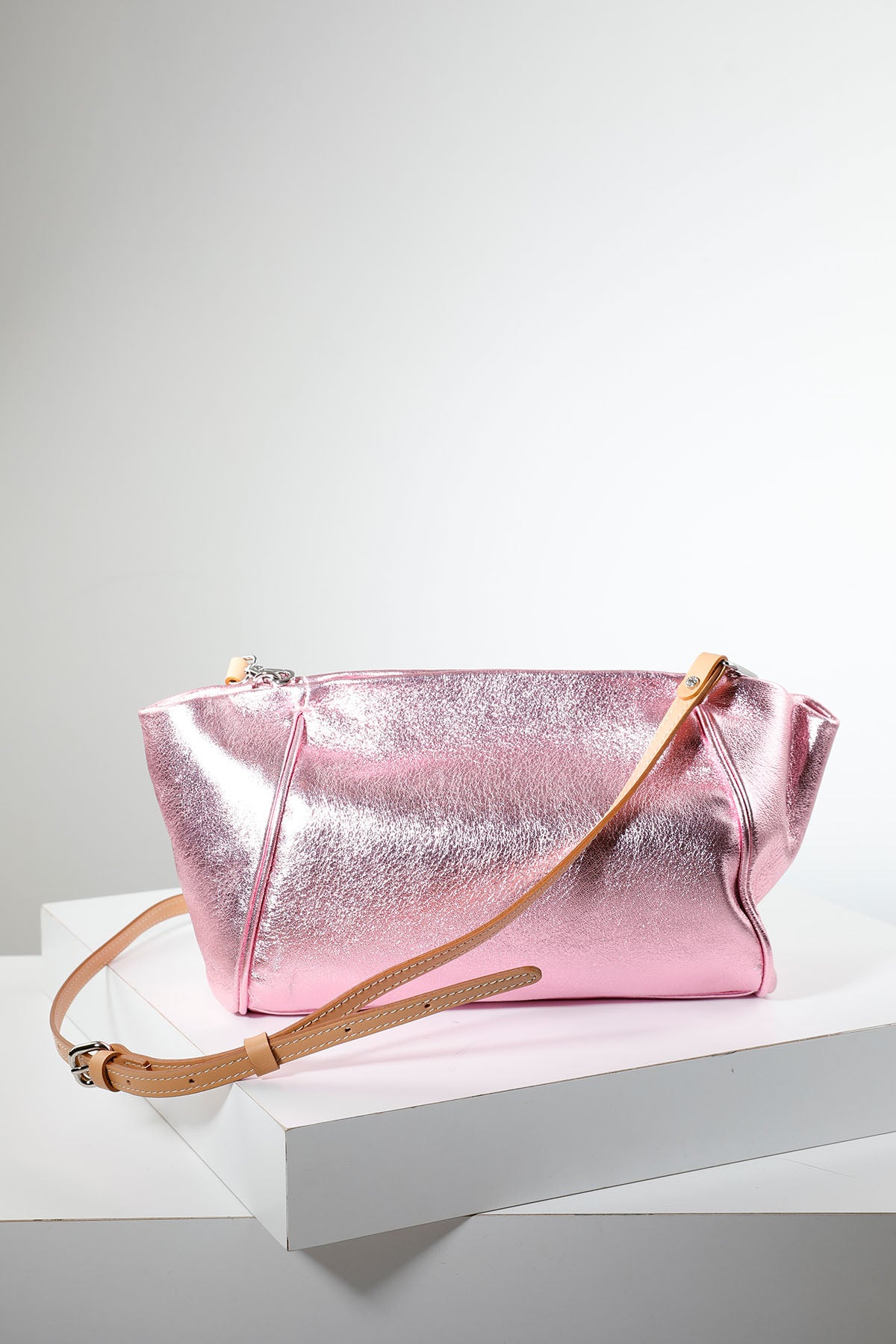 Gianni Chiarini Margarita Metalik Deri Çanta-Libas Trendy Fashion Store