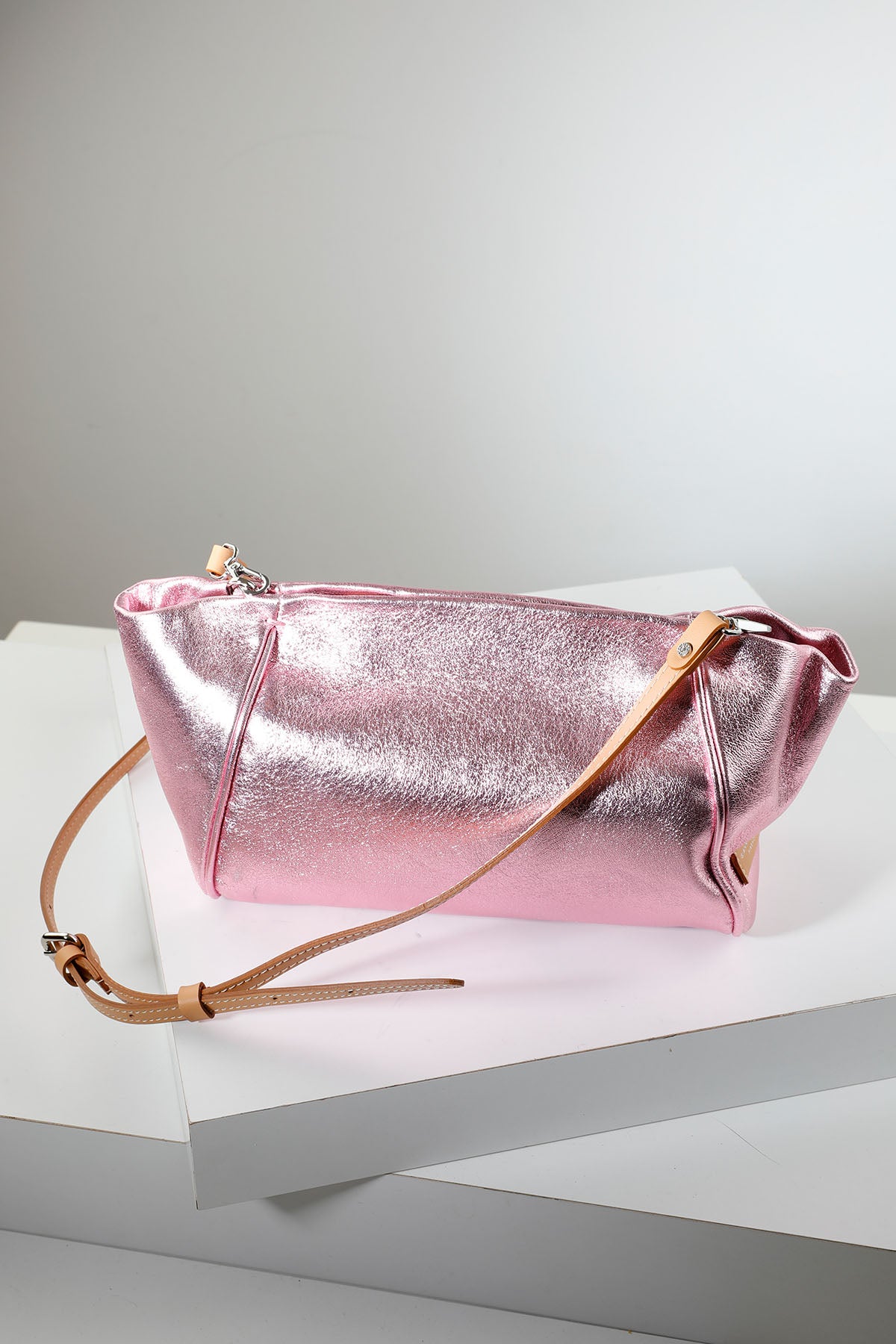 Gianni Chiarini Margarita Metalik Deri Çanta-Libas Trendy Fashion Store