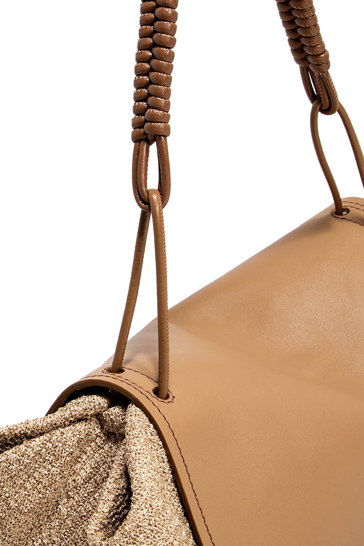 Gianni Chiarini Tangeri Hasır Örgü Kombinasyonlu Deri Çanta-Libas Trendy Fashion Store