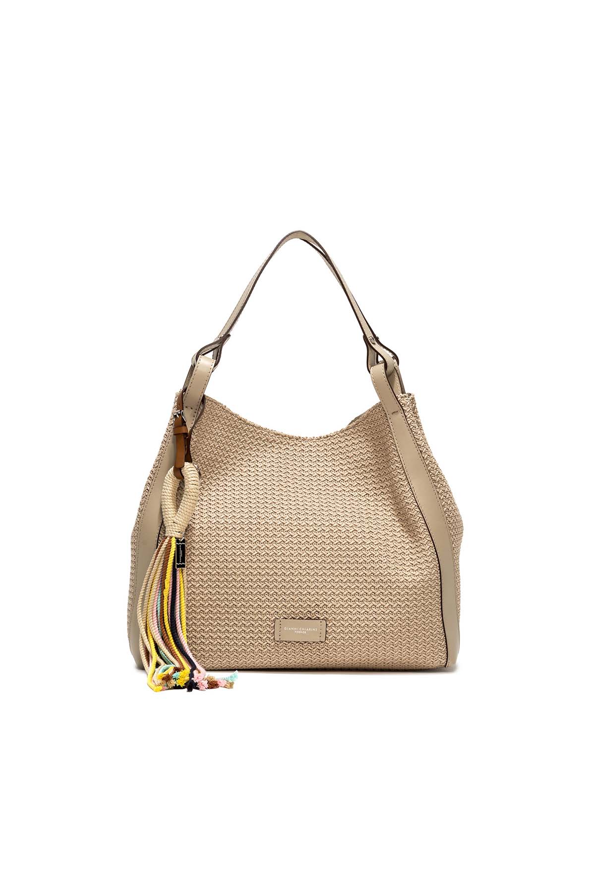 Gianni Chiarini Jade Deri Kombinasyonlu Örgü Çanta-Libas Trendy Fashion Store