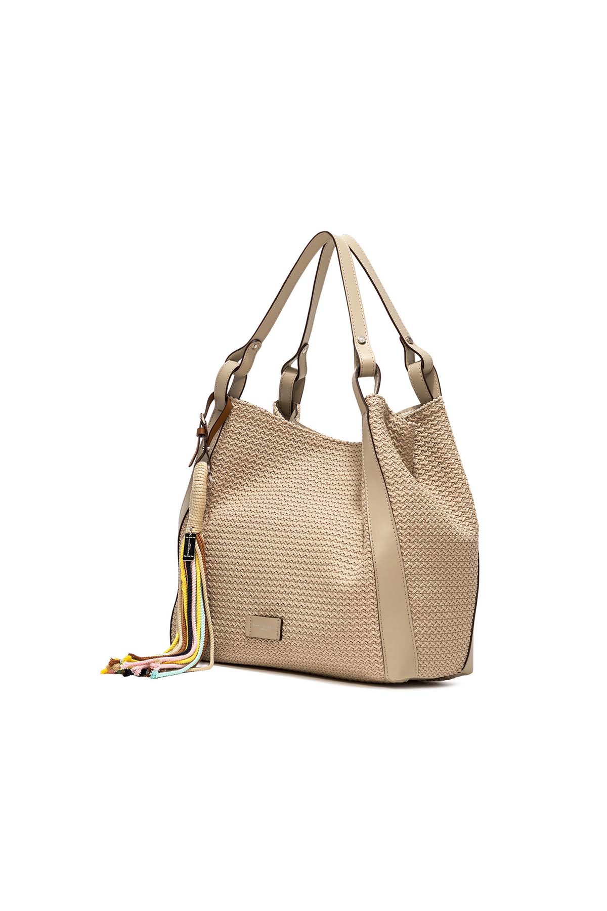 Gianni Chiarini Jade Deri Kombinasyonlu Örgü Çanta-Libas Trendy Fashion Store