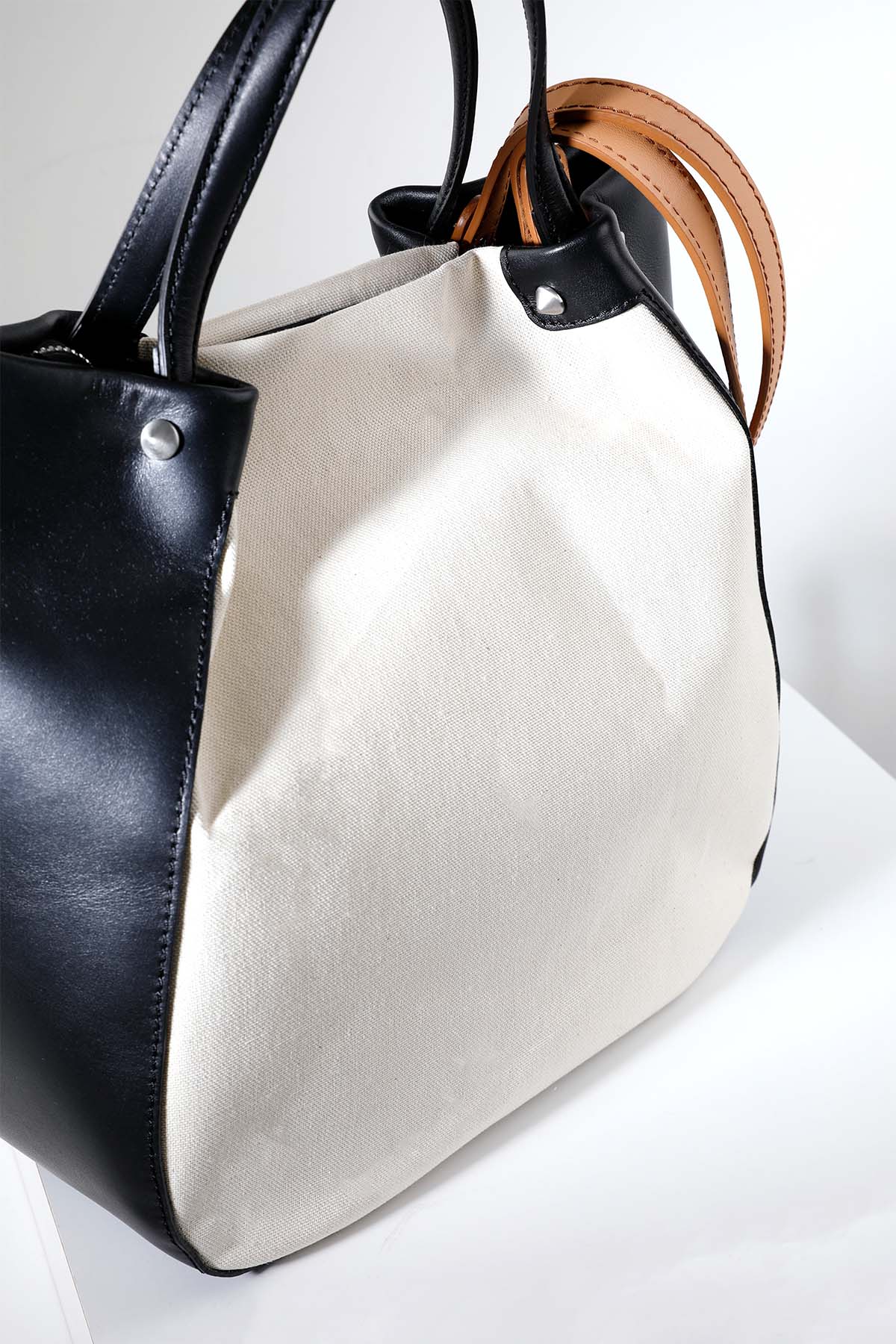 Gianni Chiarini Tulip Deri Ve Kanvas Çanta-Libas Trendy Fashion Store