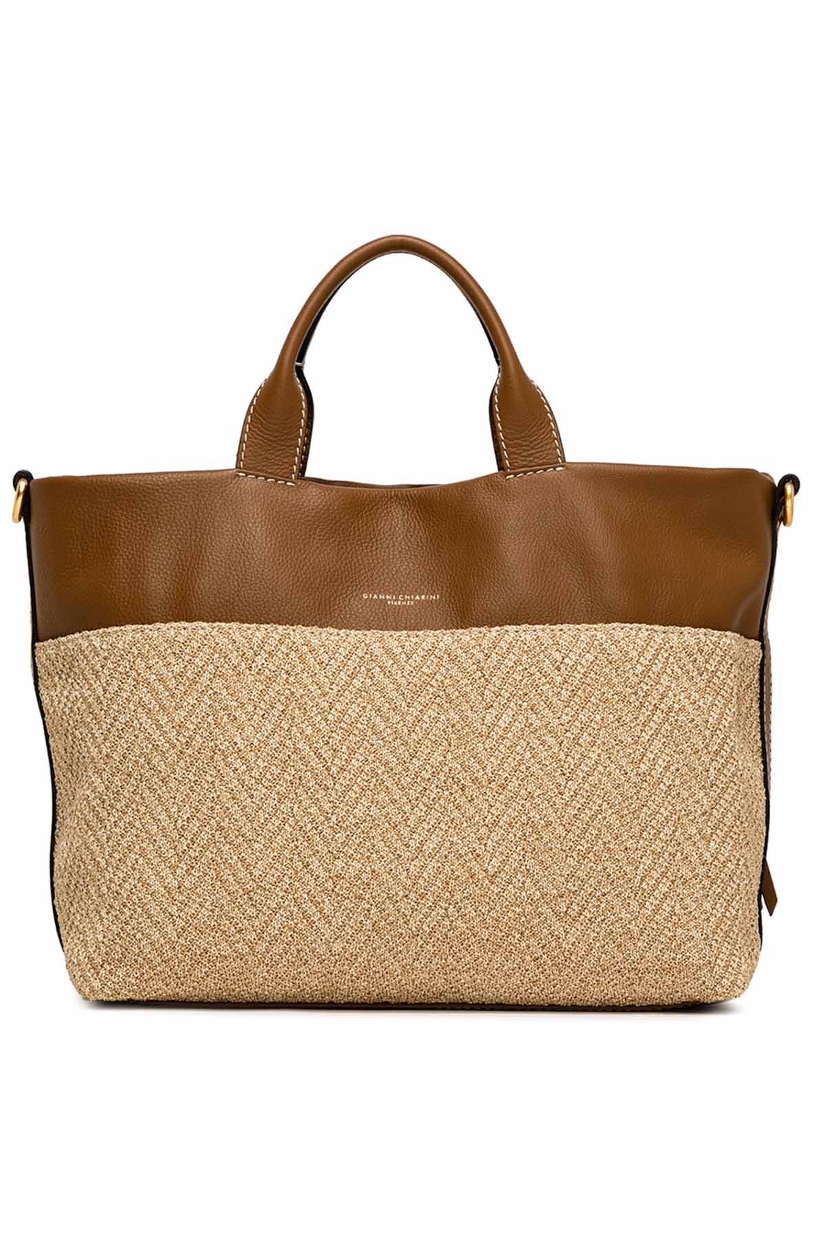 Gianni Chiarini Duna Deri Kombinasyonlu Balıksırtı Çanta-Libas Trendy Fashion Store