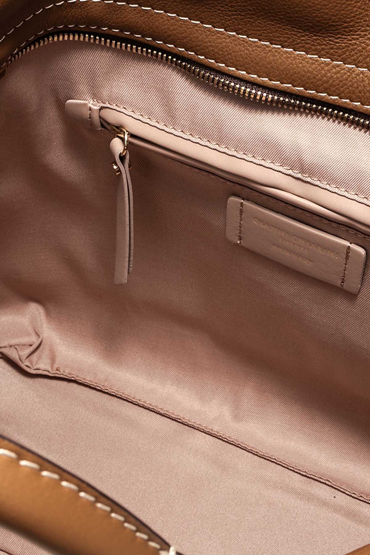 Gianni Chiarini Duna Deri Kombinasyonlu Balıksırtı Çanta-Libas Trendy Fashion Store