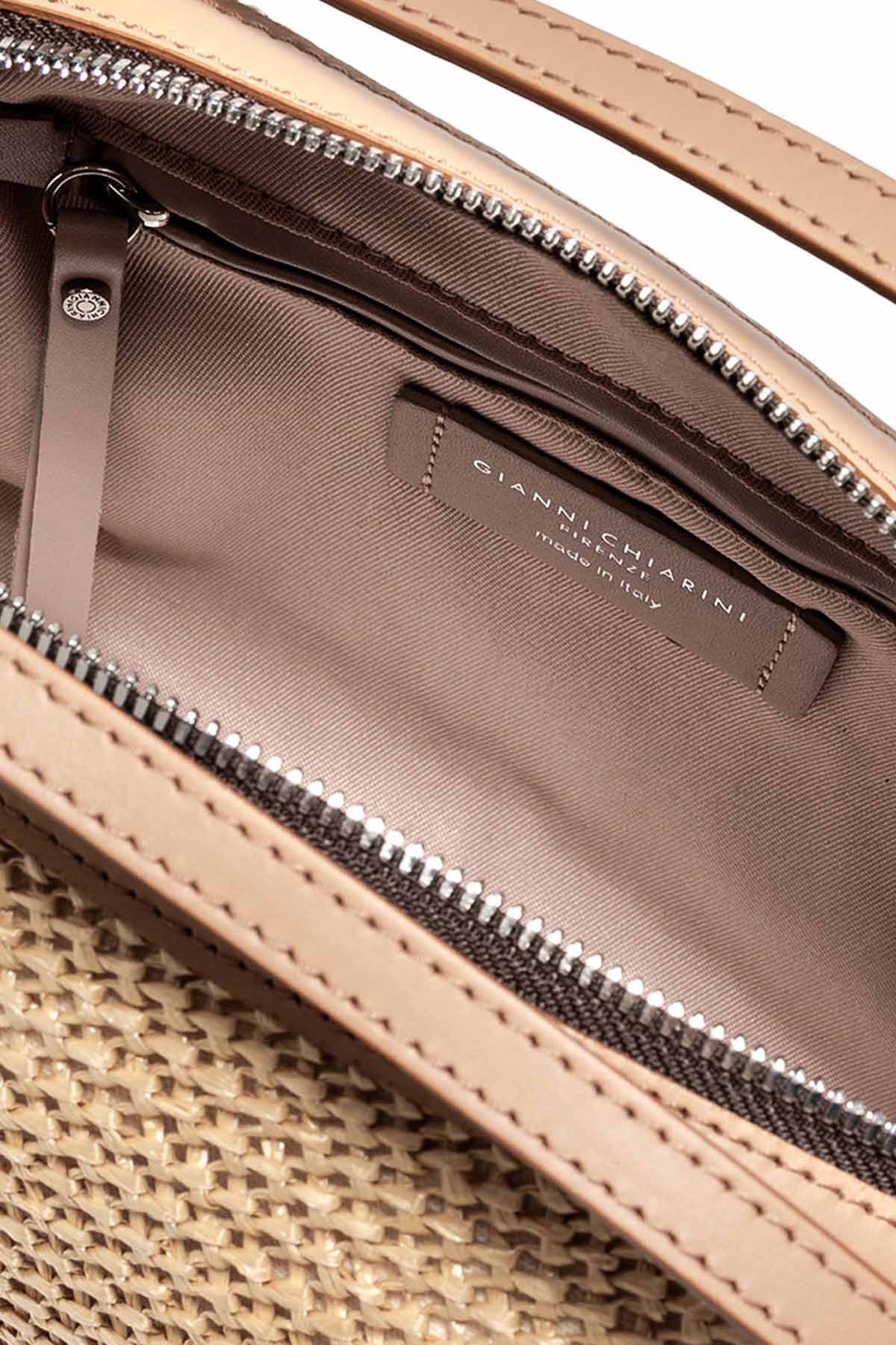 Gianni Chiarini Alifa Deri Kombinasyonlu Hasır Örgü Çanta-Libas Trendy Fashion Store