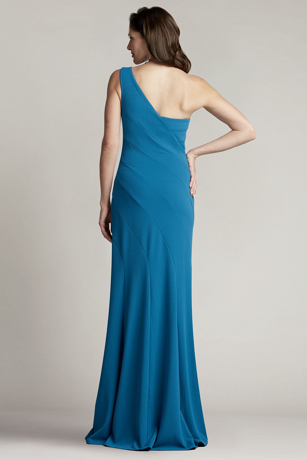 Tadashi Shoji Tek Omuz Maxi Abiye Elbise-Libas Trendy Fashion Store