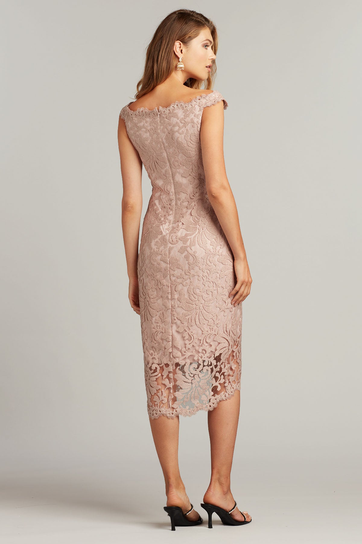 Tadashi Shoji Midi Abiye Elbise-Libas Trendy Fashion Store