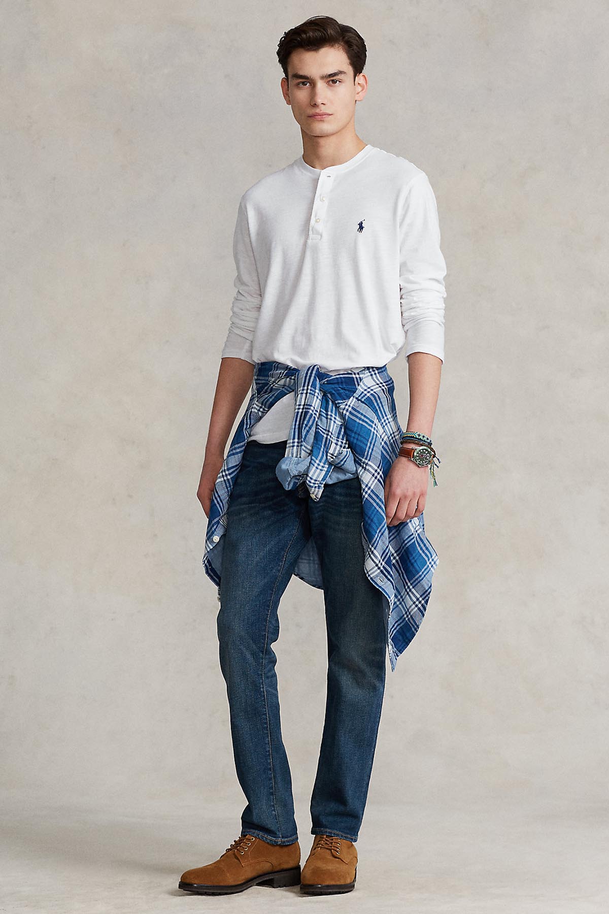 Polo Ralph Lauren Yuvarlak Düğmeli Hakim Yaka Uzun Kollu T-shirt-Libas Trendy Fashion Store