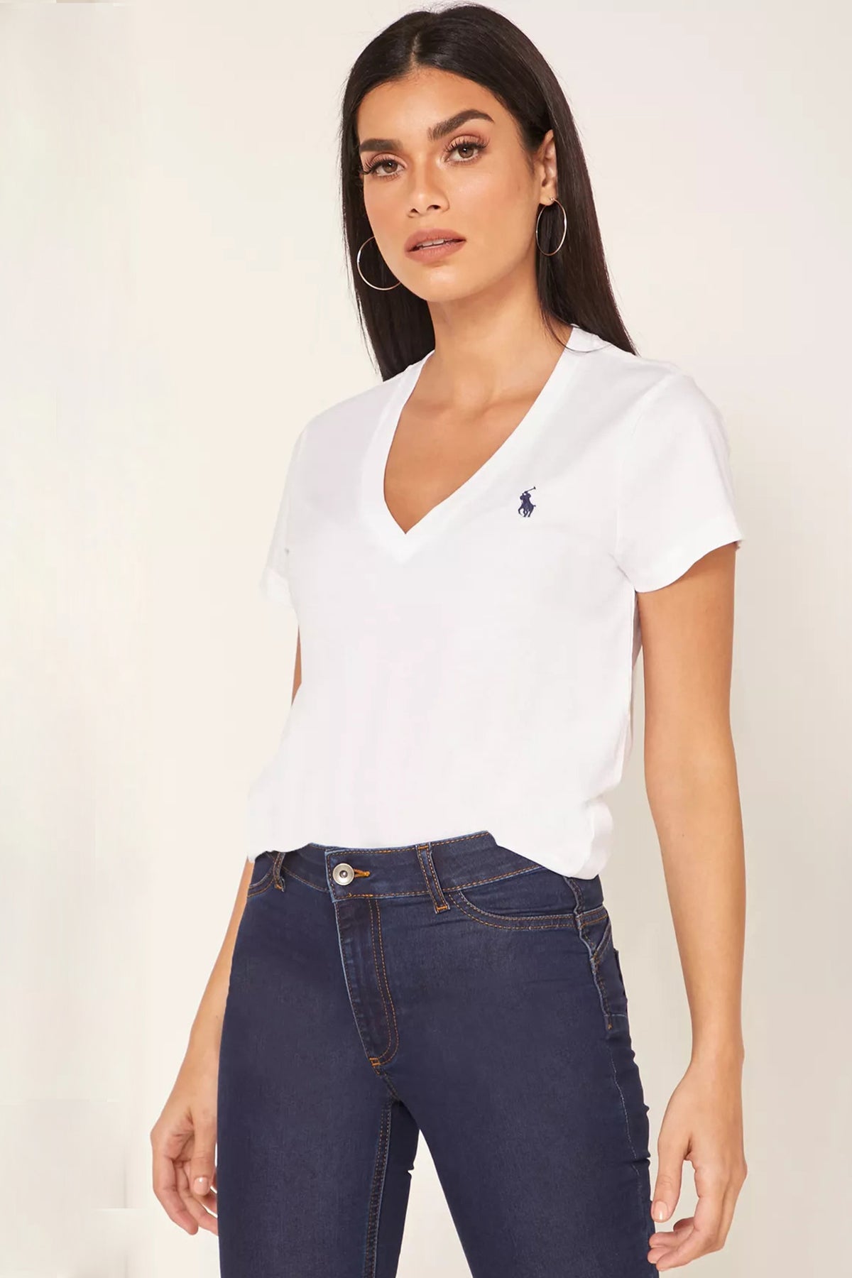 Polo Ralph Lauren Custom Fit V Yaka T-shirt-Libas Trendy Fashion Store