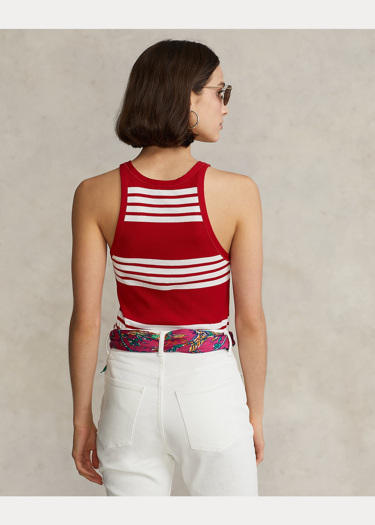 Polo Ralph Lauren Yuvarlak Yaka Çizgili Kolsuz T-shirt-Libas Trendy Fashion Store