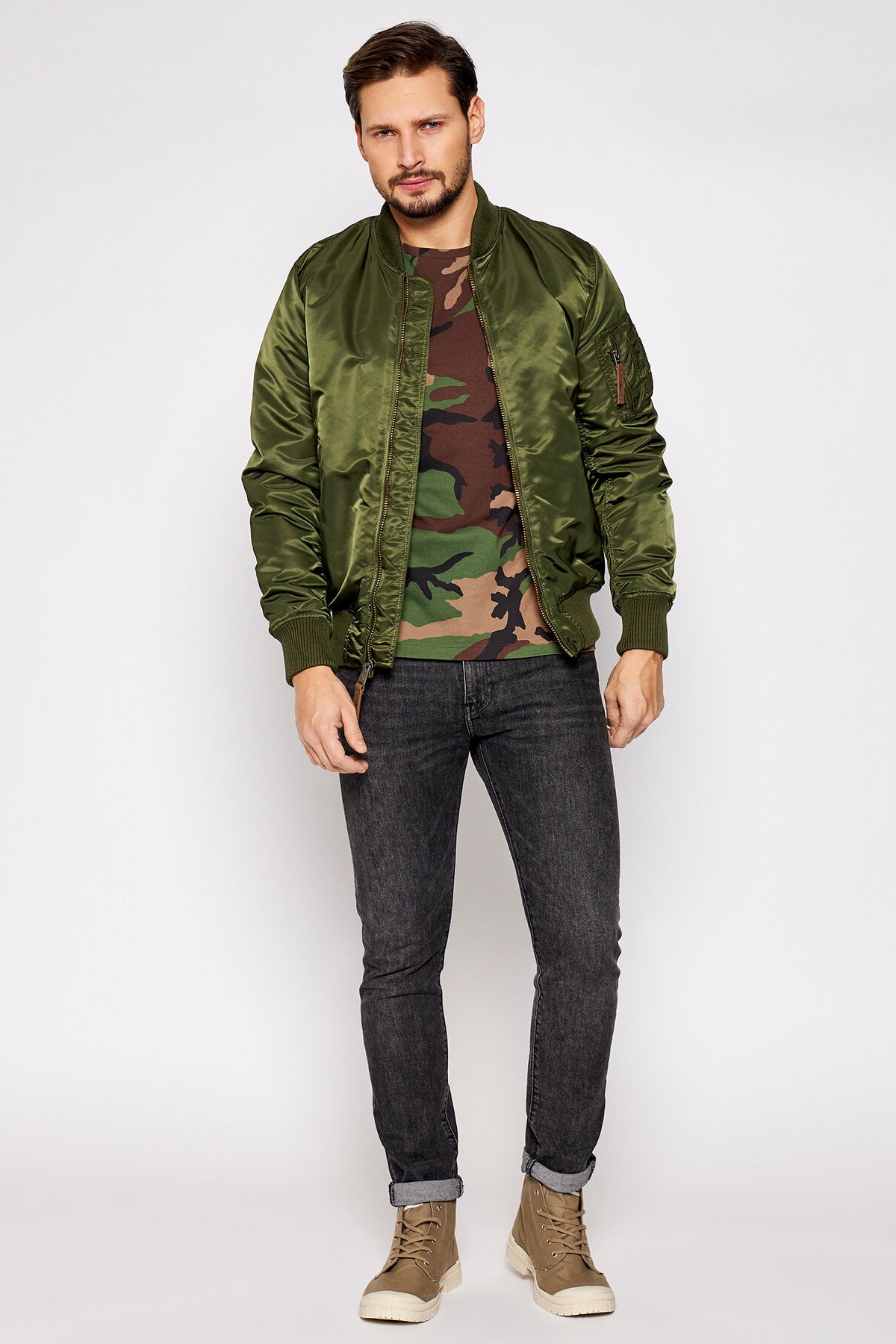 Polo Ralph Lauren Custom Slim Fit Kamuflaj Desenli T-shirt-Libas Trendy Fashion Store