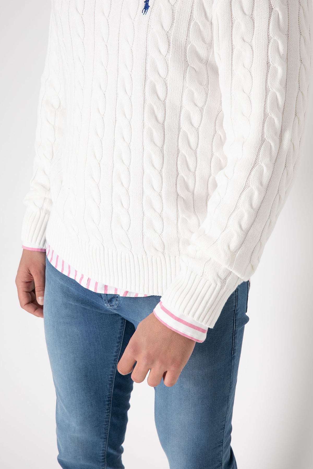 Polo Ralph Lauren Yuvarlak Yaka Saç Örgü Triko-Libas Trendy Fashion Store