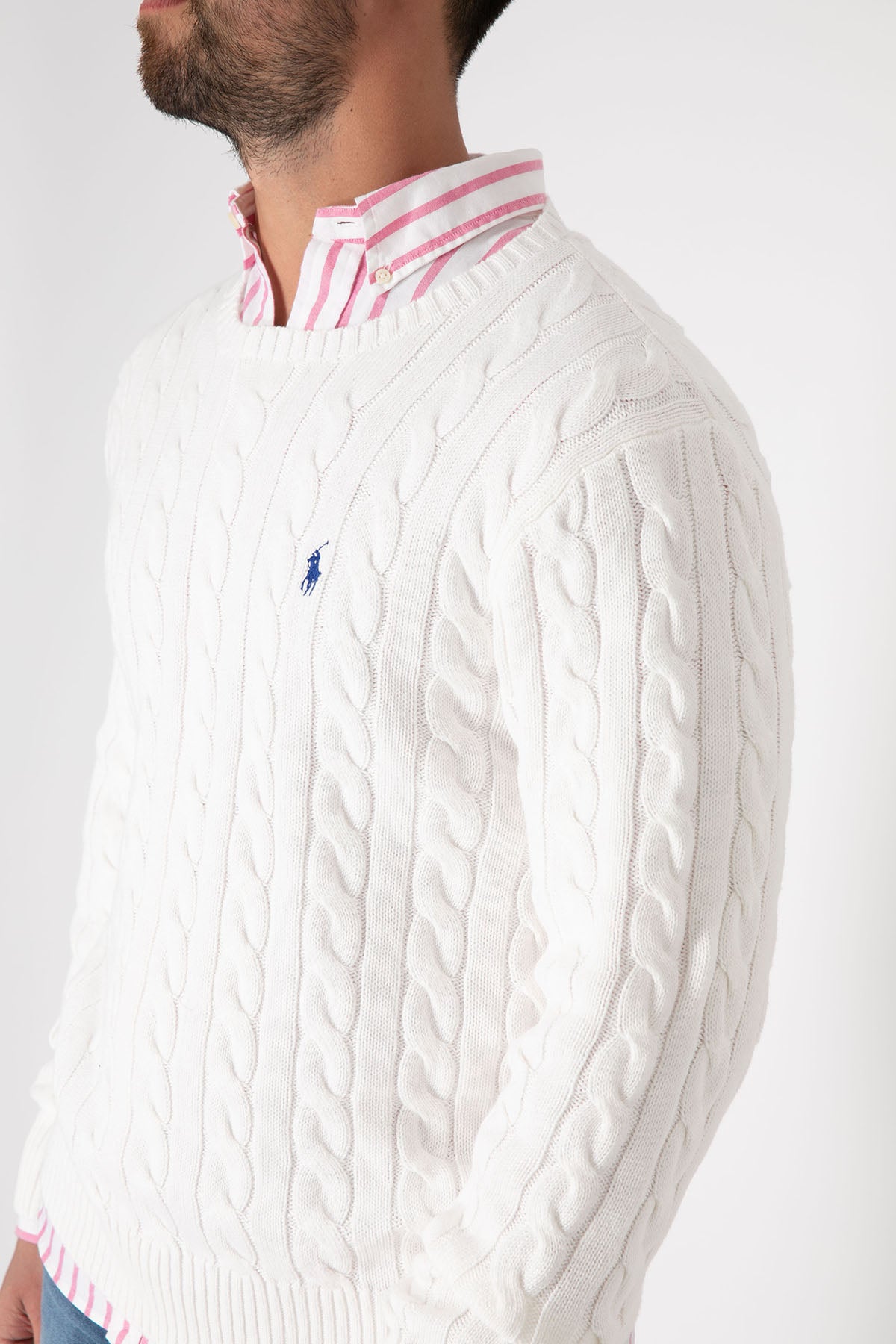 Polo Ralph Lauren Yuvarlak Yaka Saç Örgü Triko-Libas Trendy Fashion Store