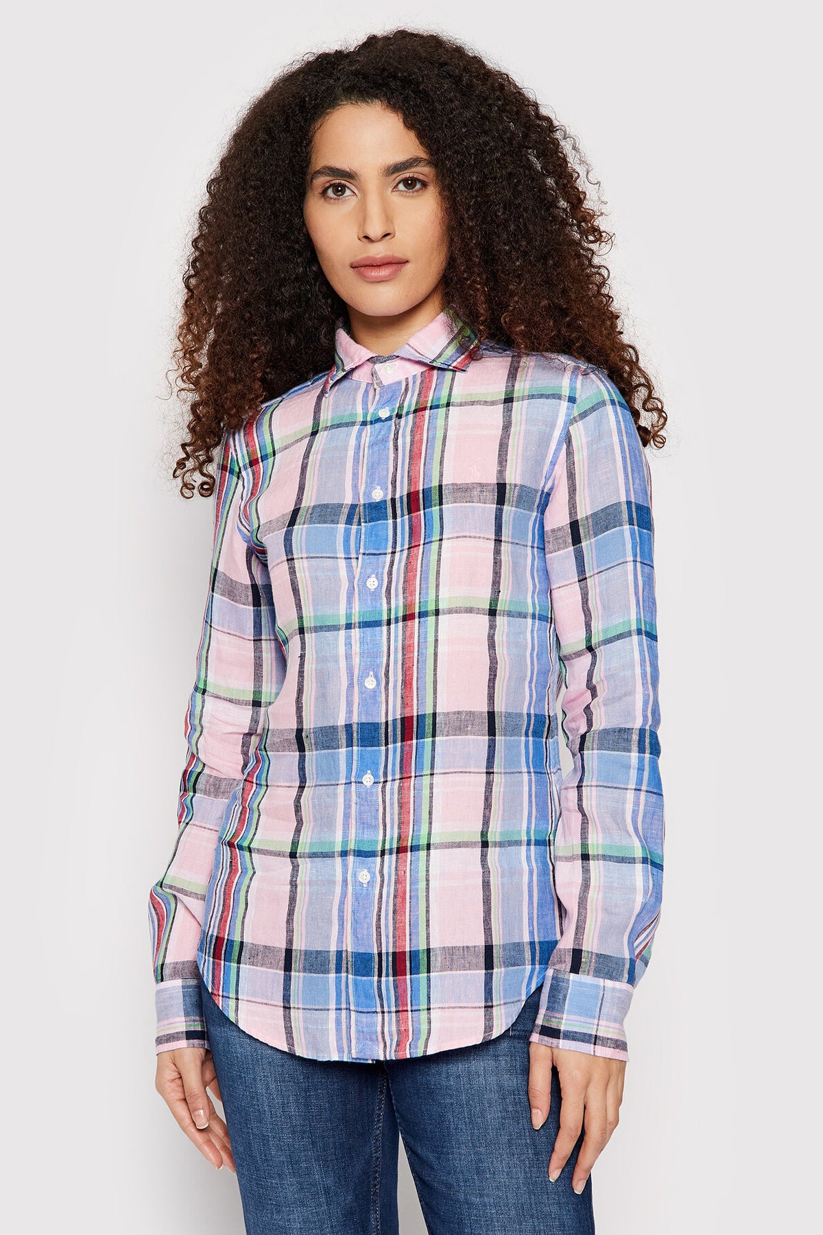 Polo Ralph Lauren Classic Fit Ekose Keten Gömlek-Libas Trendy Fashion Store