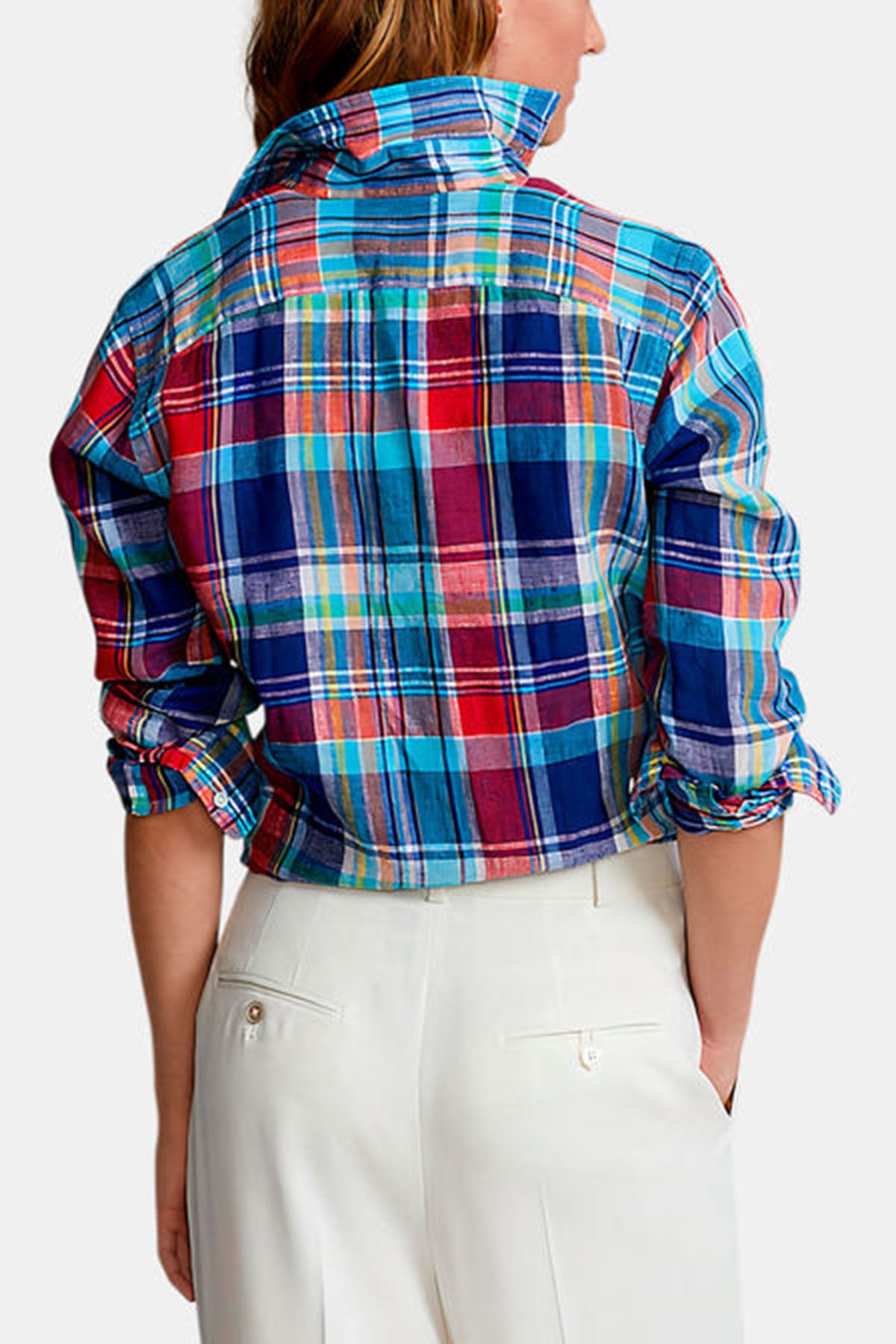 Polo Ralph Lauren Classic Fit Ekose Keten Gömlek-Libas Trendy Fashion Store