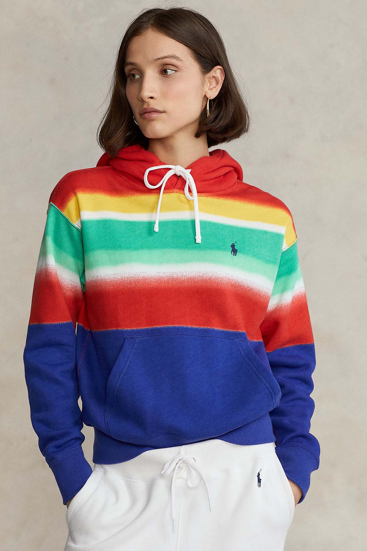 Polo Ralph Lauren Renk Bloklu Kapüşonlu Sweatshirt-Libas Trendy Fashion Store