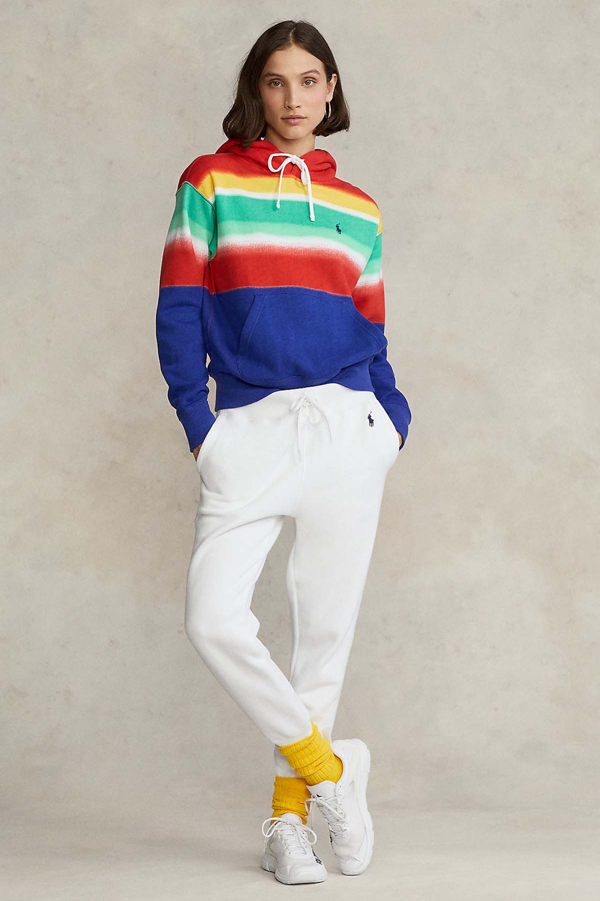 Polo Ralph Lauren Renk Bloklu Kapüşonlu Sweatshirt-Libas Trendy Fashion Store