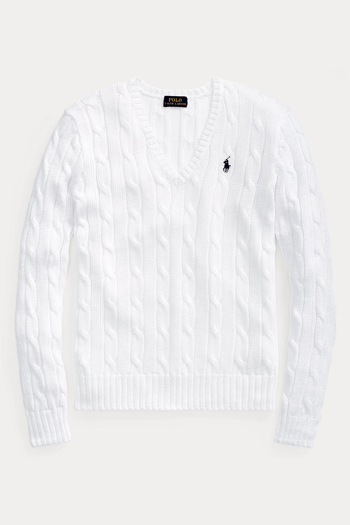 Polo Ralph Lauren Pima Cotton Slim Fit V Yaka Saç Örgü Triko-Libas Trendy Fashion Store