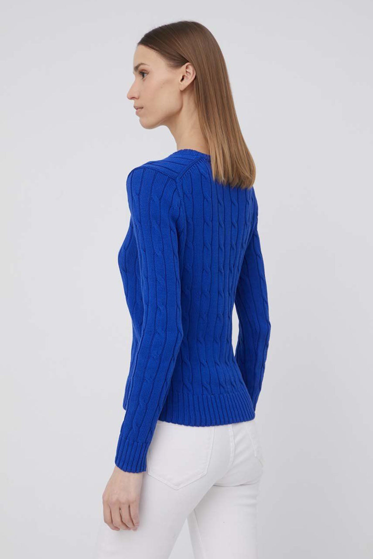 Polo Ralph Lauren Pima Cotton Slim Fit V Yaka Saç Örgü Triko-Libas Trendy Fashion Store