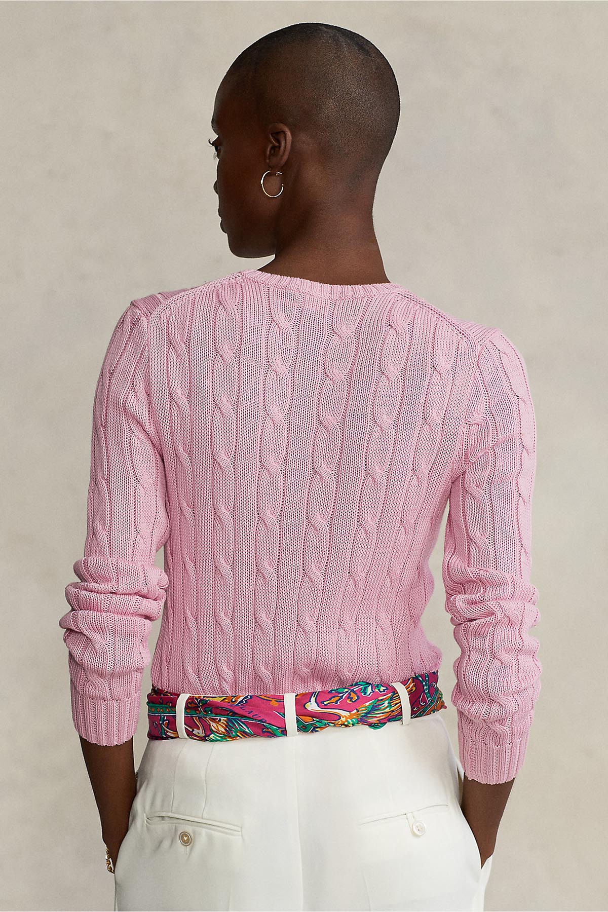 Polo Ralph Lauren Pima Cotton Slim Fit Yuvarlak Yaka Saç Örgü Triko-Libas Trendy Fashion Store