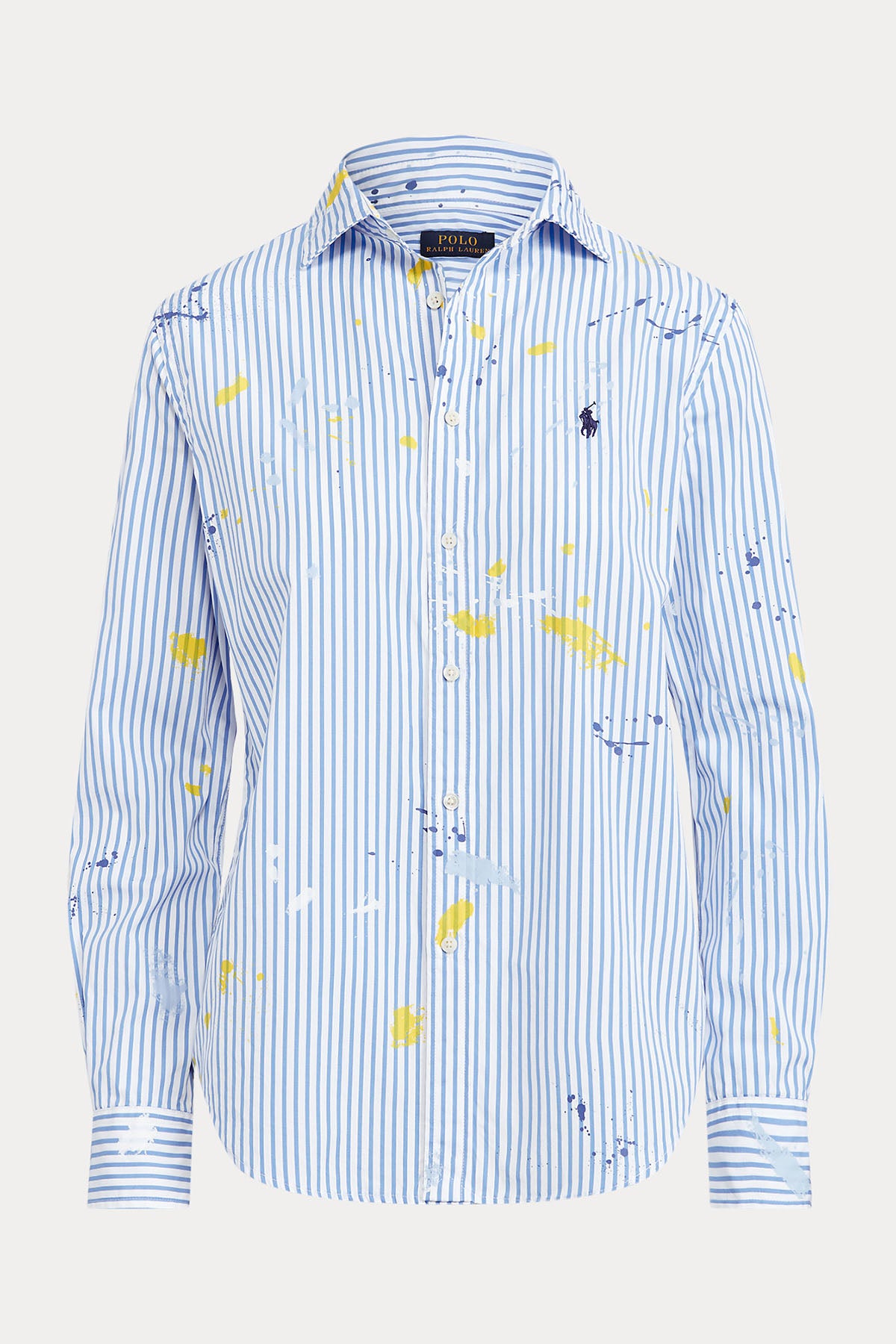 Polo Ralph Lauren Relaxed Fit Çizgili Boya Efektli Gömlek-Libas Trendy Fashion Store