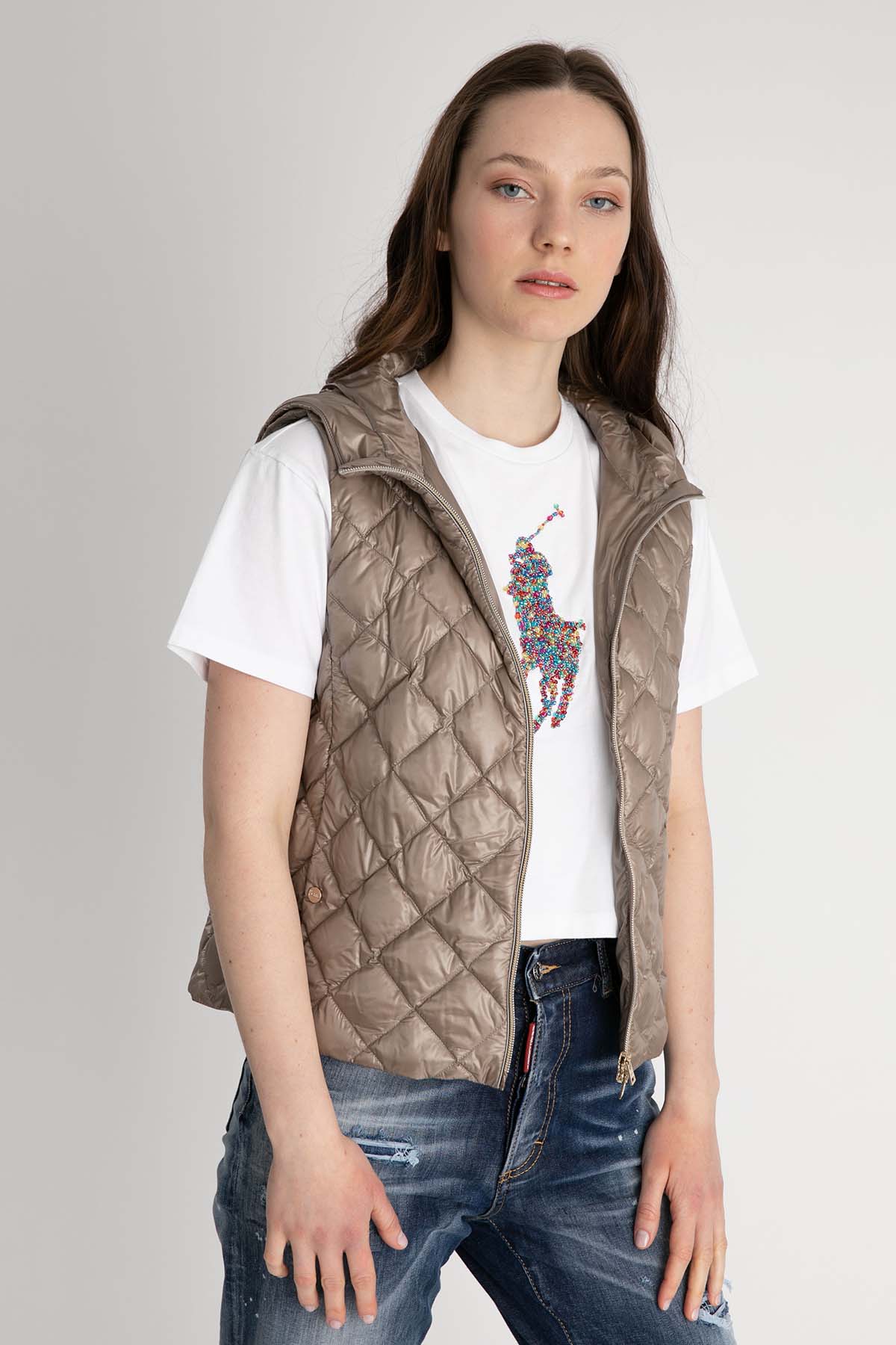 Polo Ralph Lauren Big Pony Logolu Crop T-shirt-Libas Trendy Fashion Store