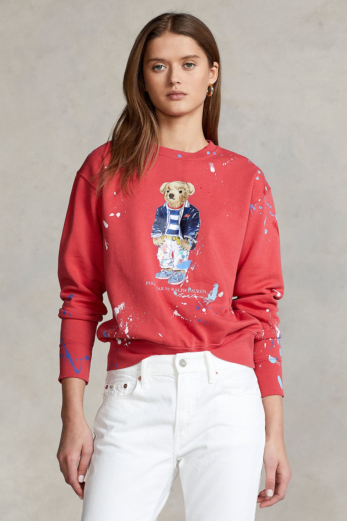 Polo Ralph Lauren Boya Efektli Polo Bear Sweatshirt-Libas Trendy Fashion Store