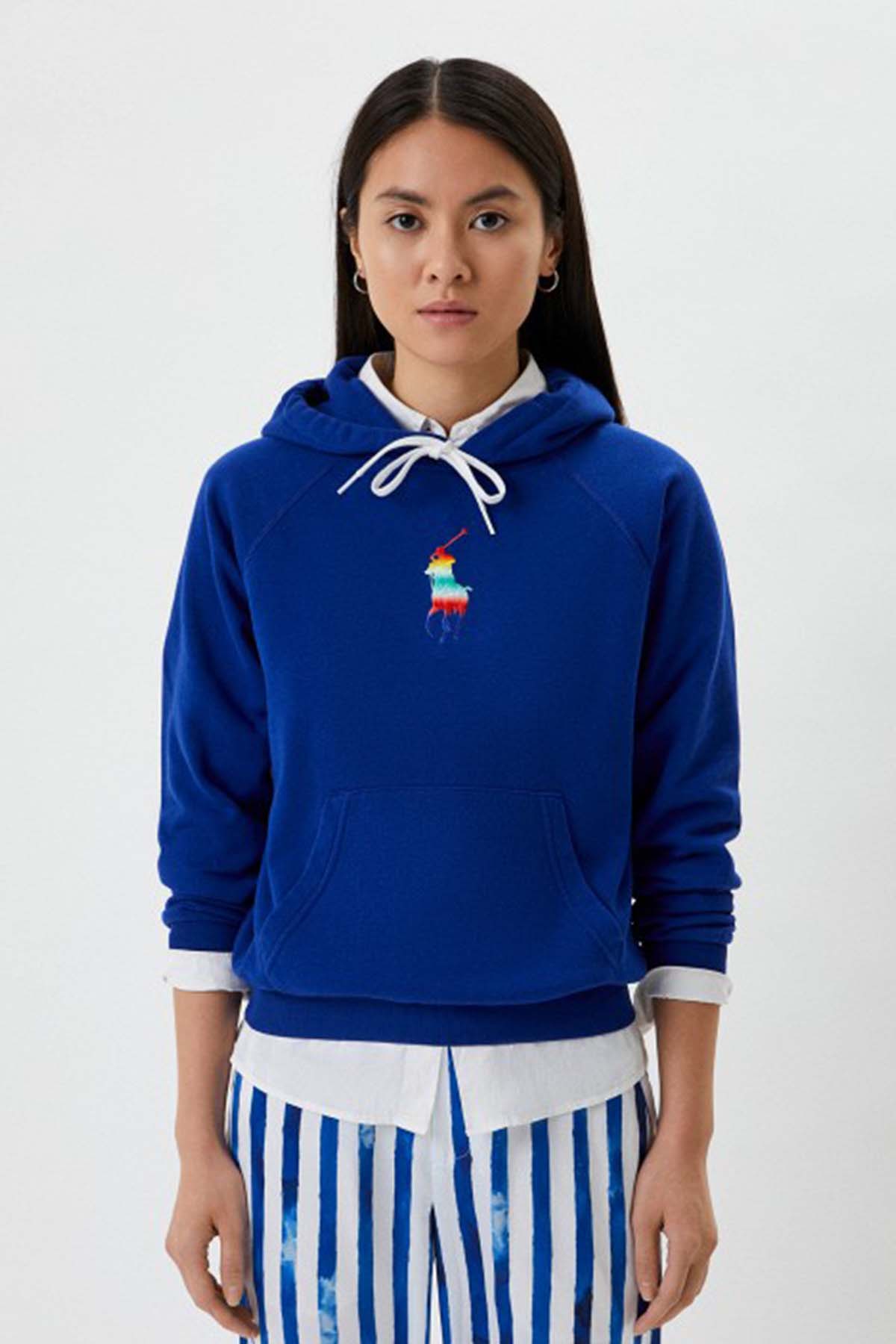 Polo Ralph Lauren Renkli Big Pony Logolu Kapüşonlu Sweatshirt-Libas Trendy Fashion Store
