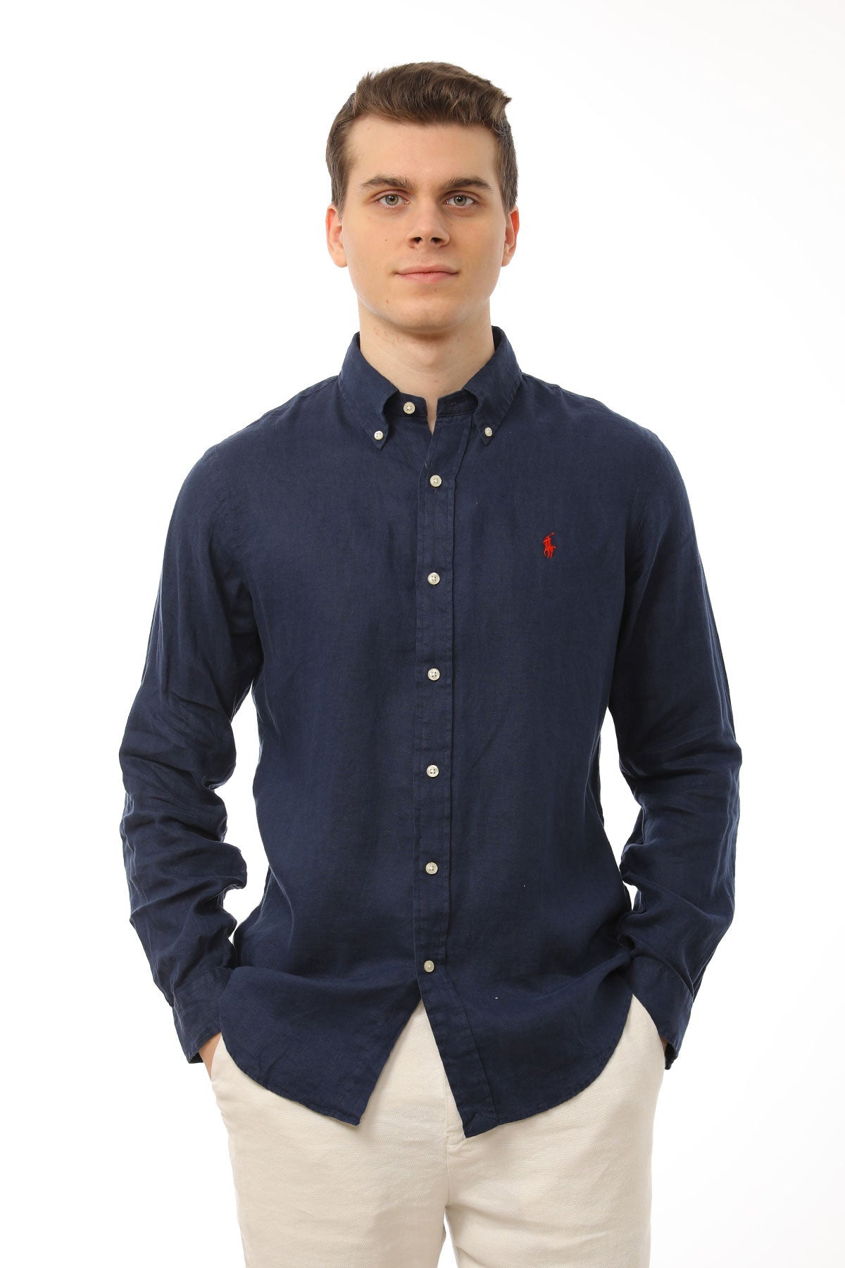 Polo Ralph Lauren Custom Fit Keten Gömlek-Libas Trendy Fashion Store